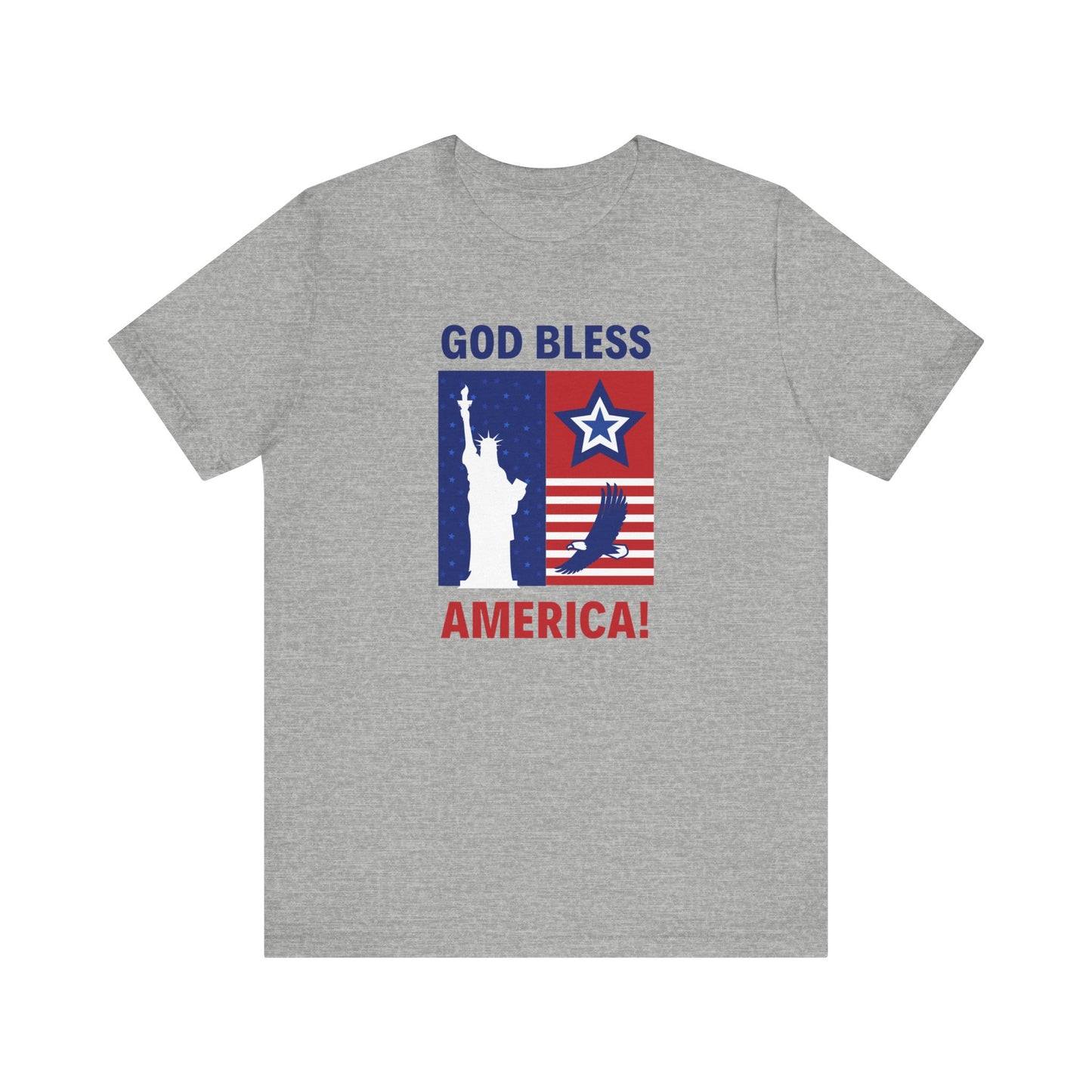 Patriotic Unisex Jersey Tee - 'God Bless America!' Design
