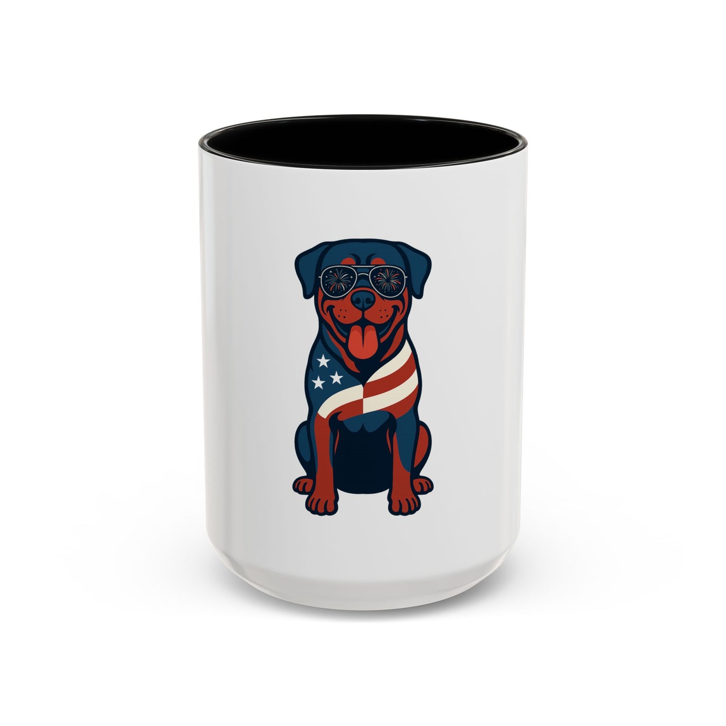 Patriotic Dog Mug, Rottweiler Coffee Cup, Cute Pet Lover Gift