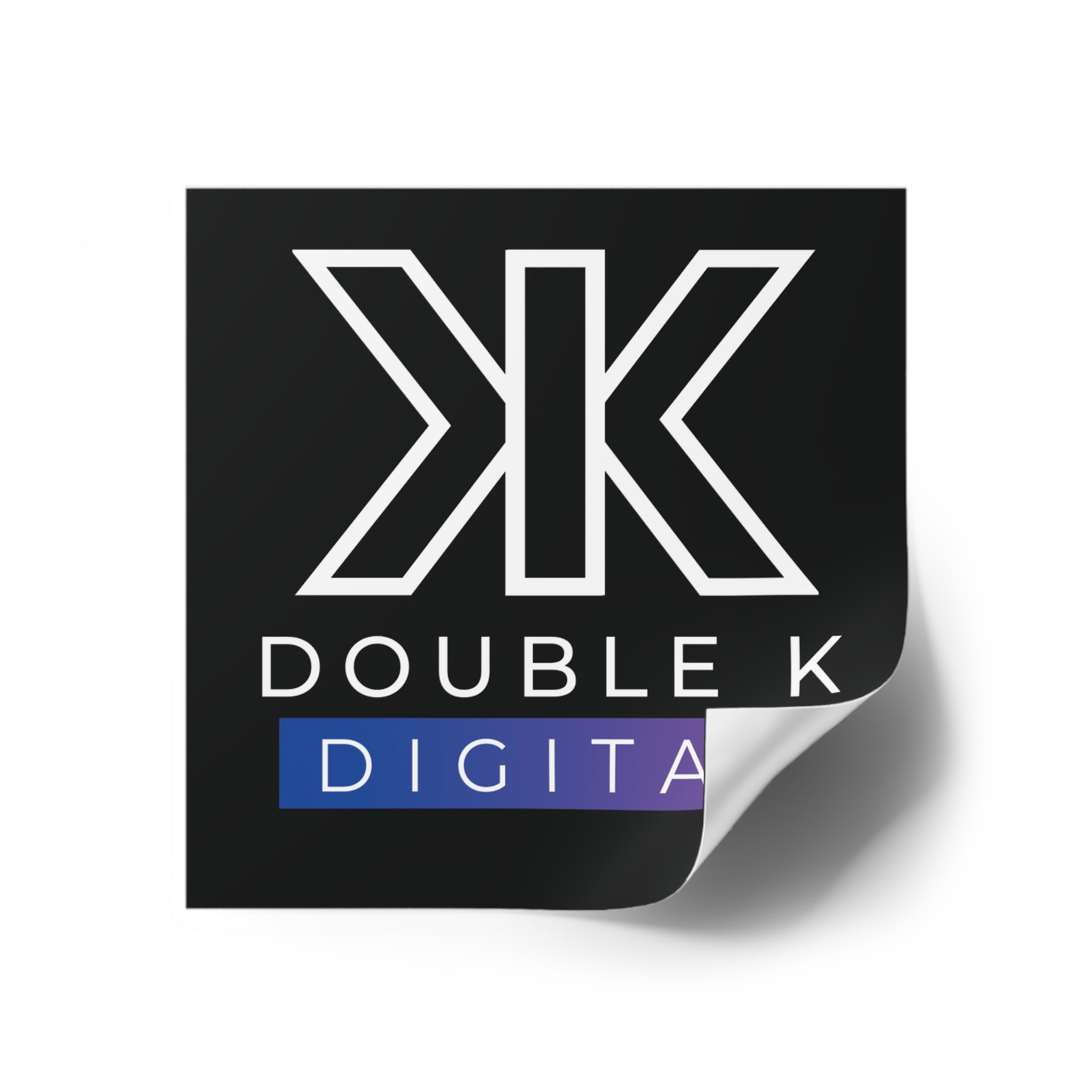 Double K Media Logo Square Sticker