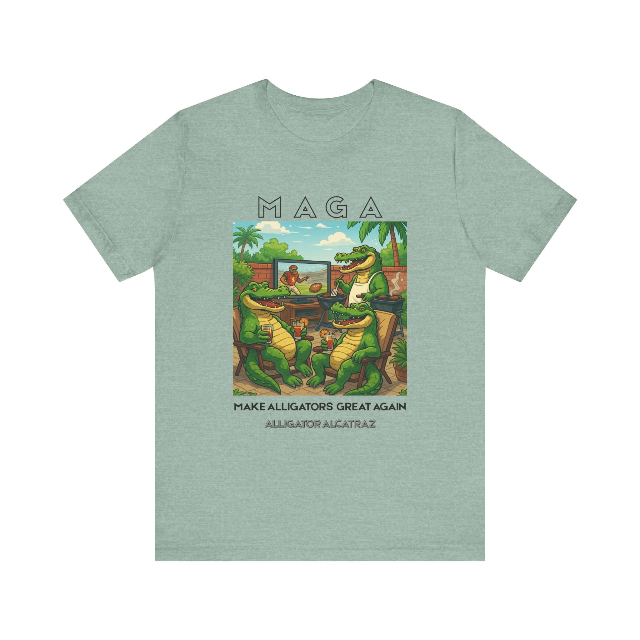 MAGA Make Alligators Great Again, Funny Animal Shirt, Quirky Graphic T-Shirt