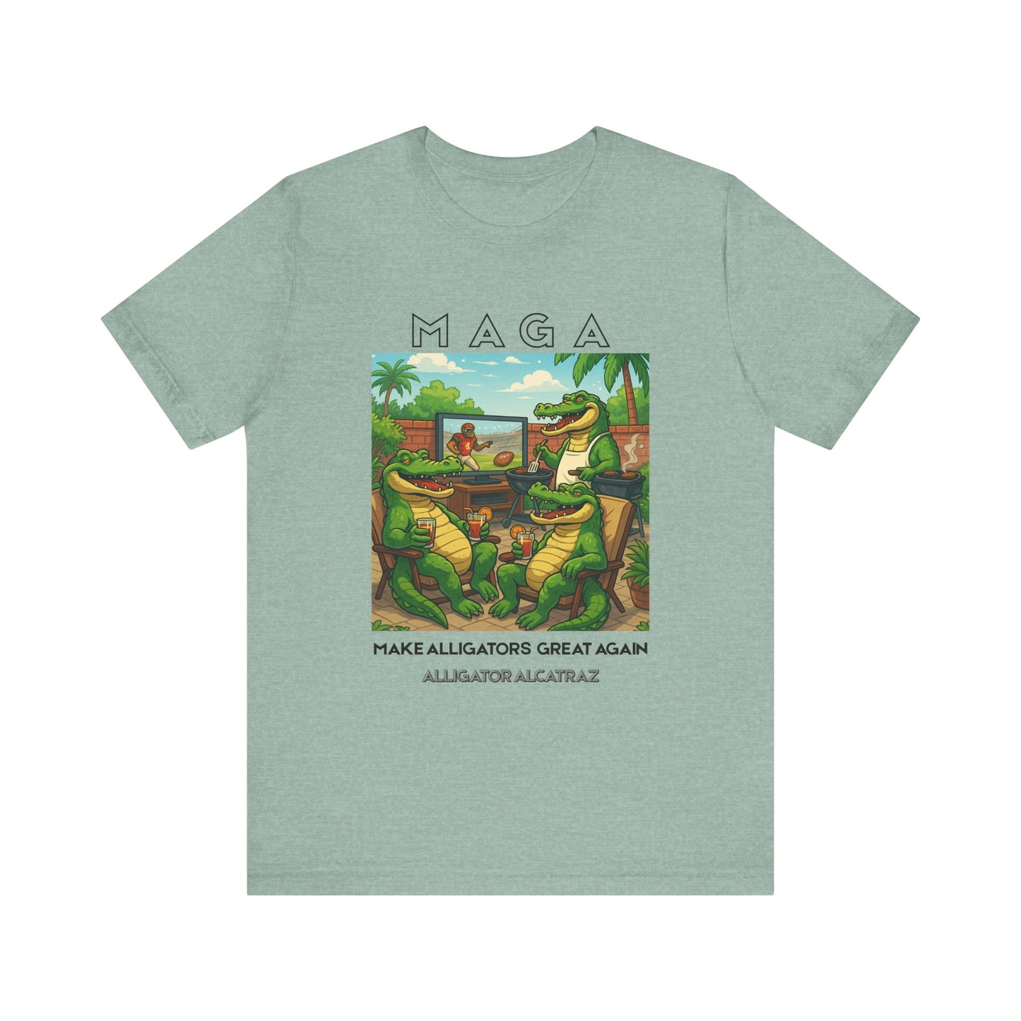 MAGA Make Alligators Great Again, Funny Animal Shirt, Quirky Graphic T-Shirt
