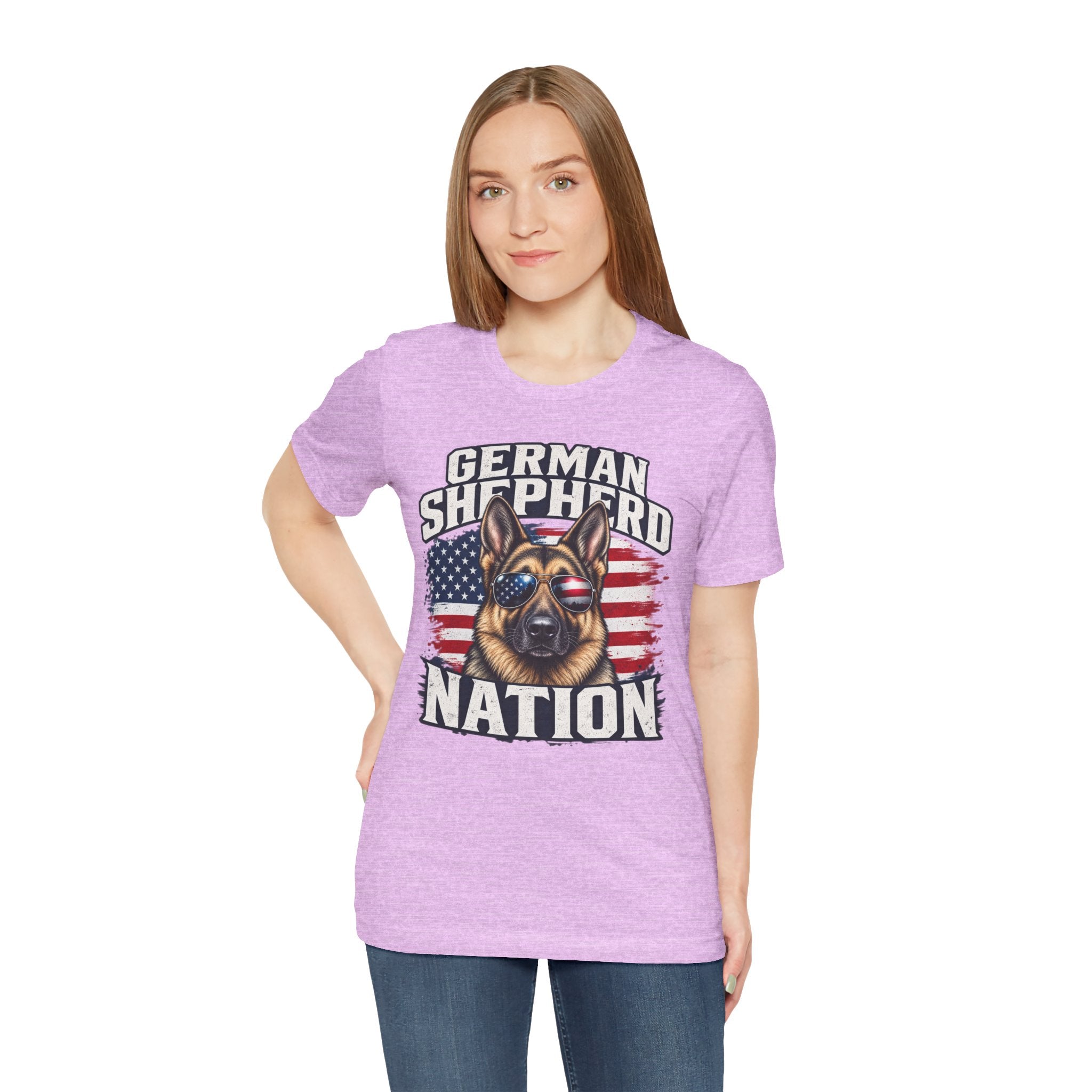 German Shepherd Nation T-Shirt – American Flag Dog Tee for Dog Lovers