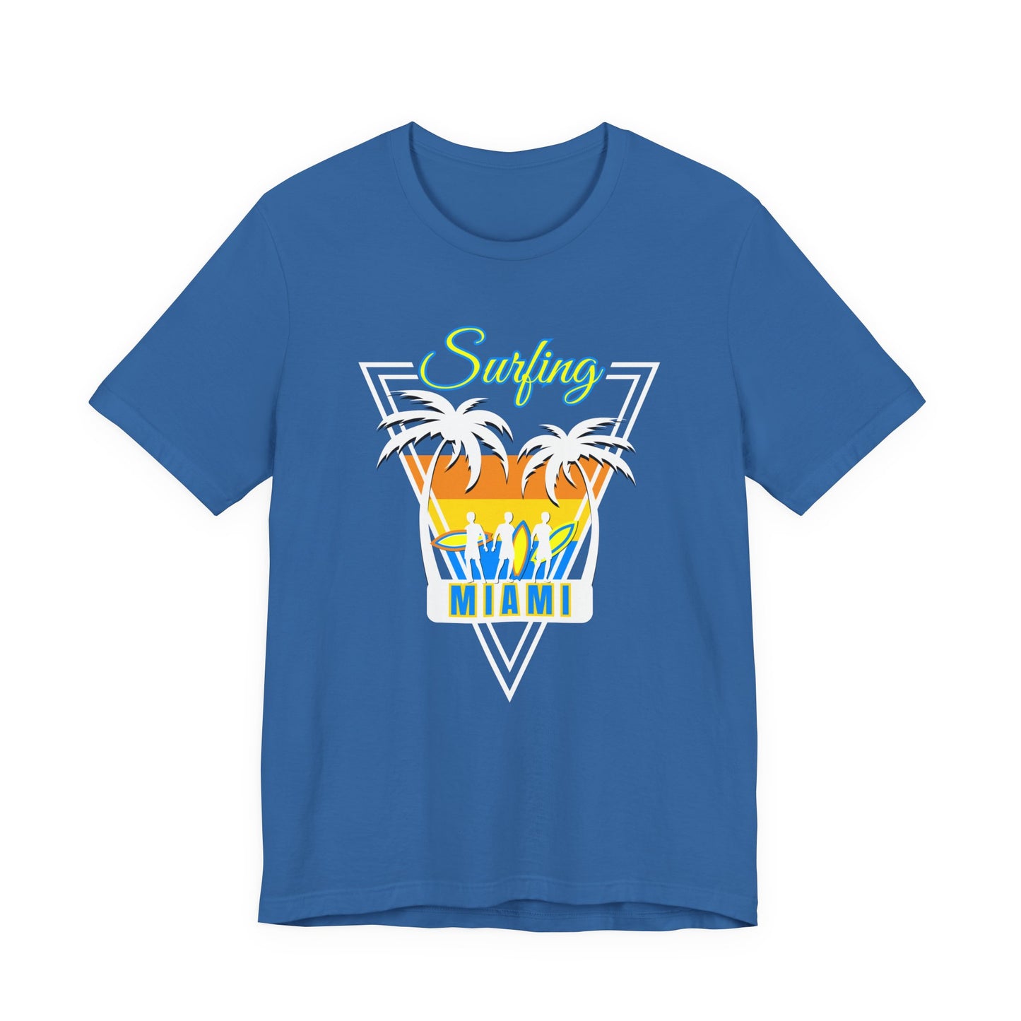 Miami Surfing Unisex Tee - Vibrant Beach Vibes for Summer Fun