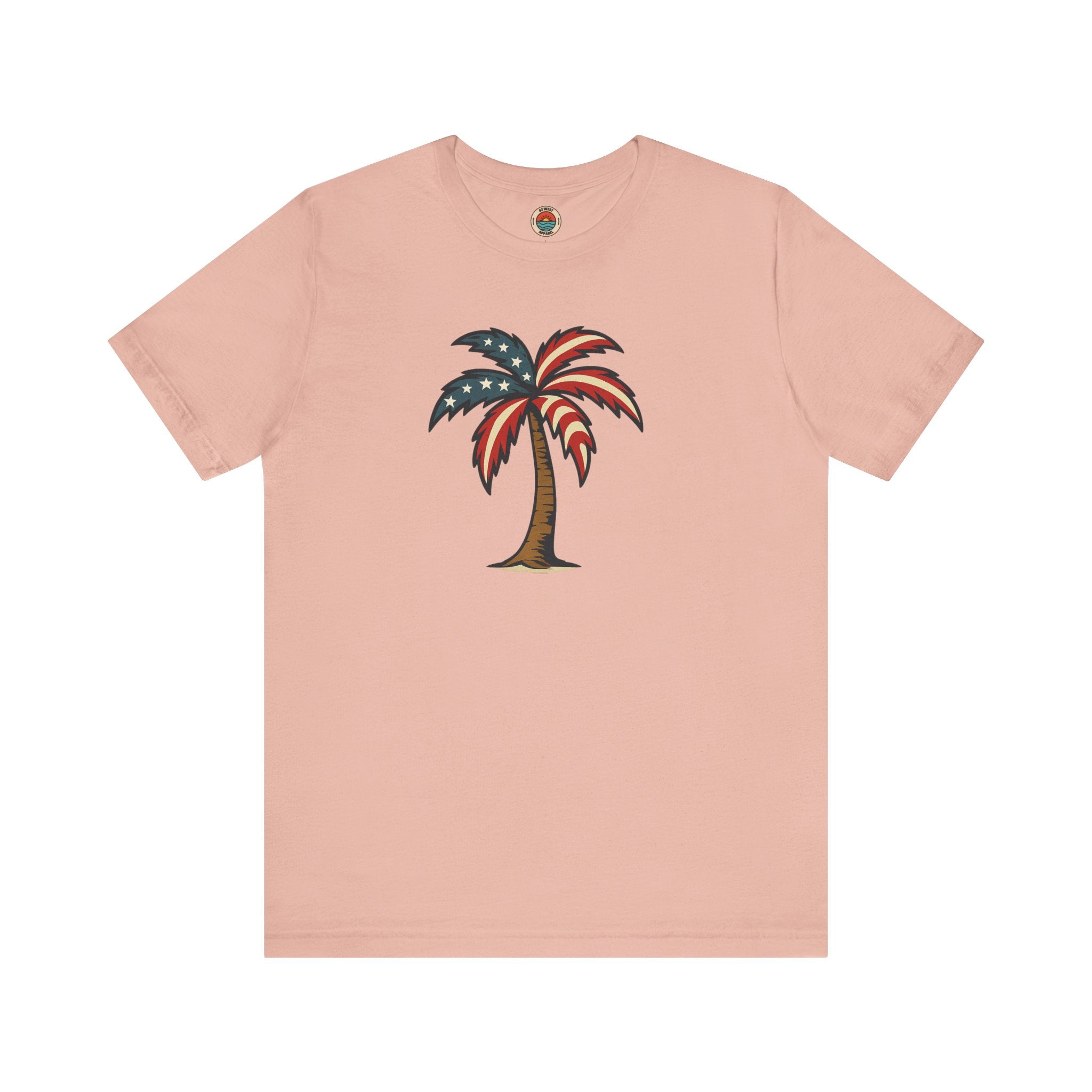 Patriotic Palm Tree Tee, Summer Shirt, Unisex Graphic Tee
