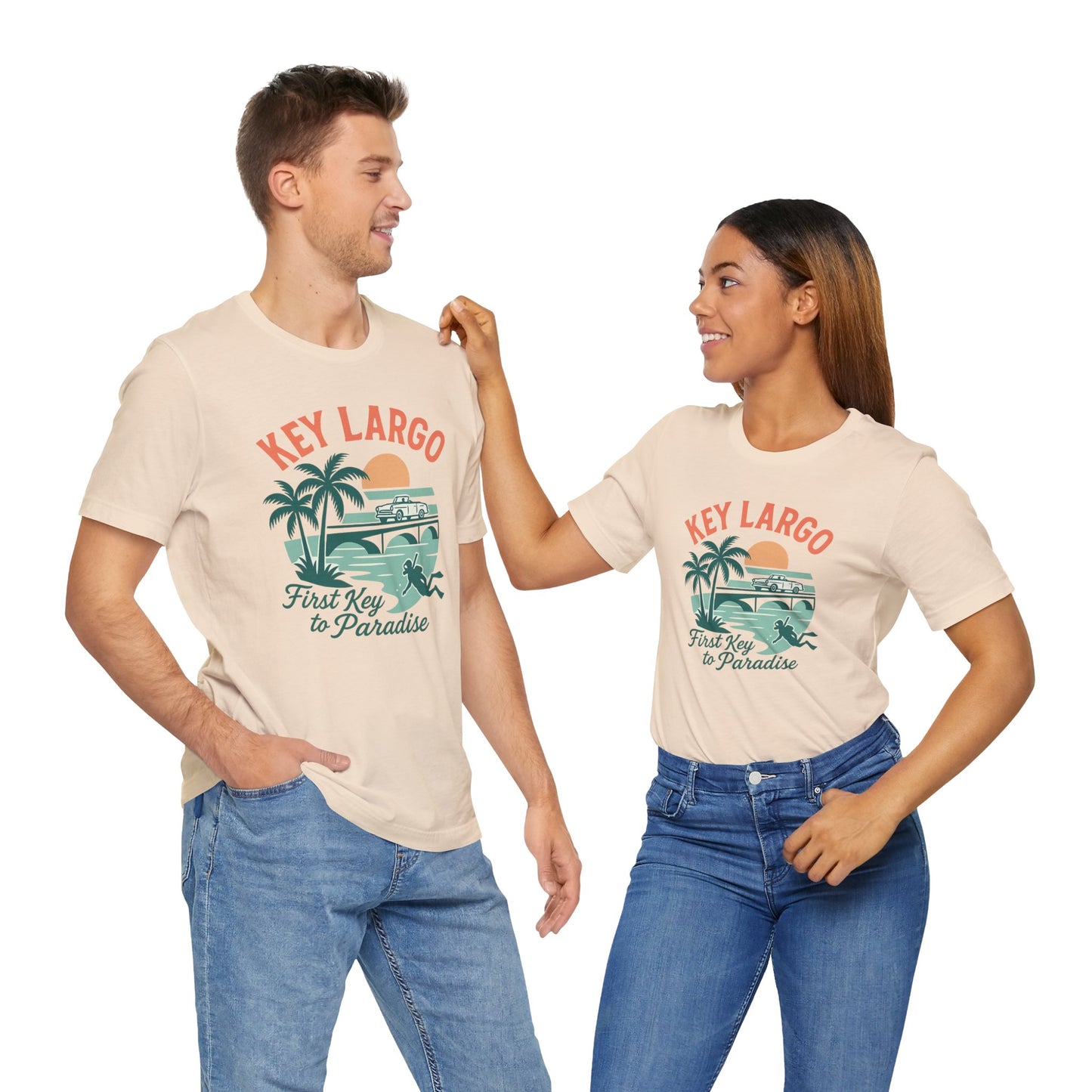 FLORIDA KEYS COLLECTION Key Largo Vintage Vibe Tee, Unisex Jersey Shirt