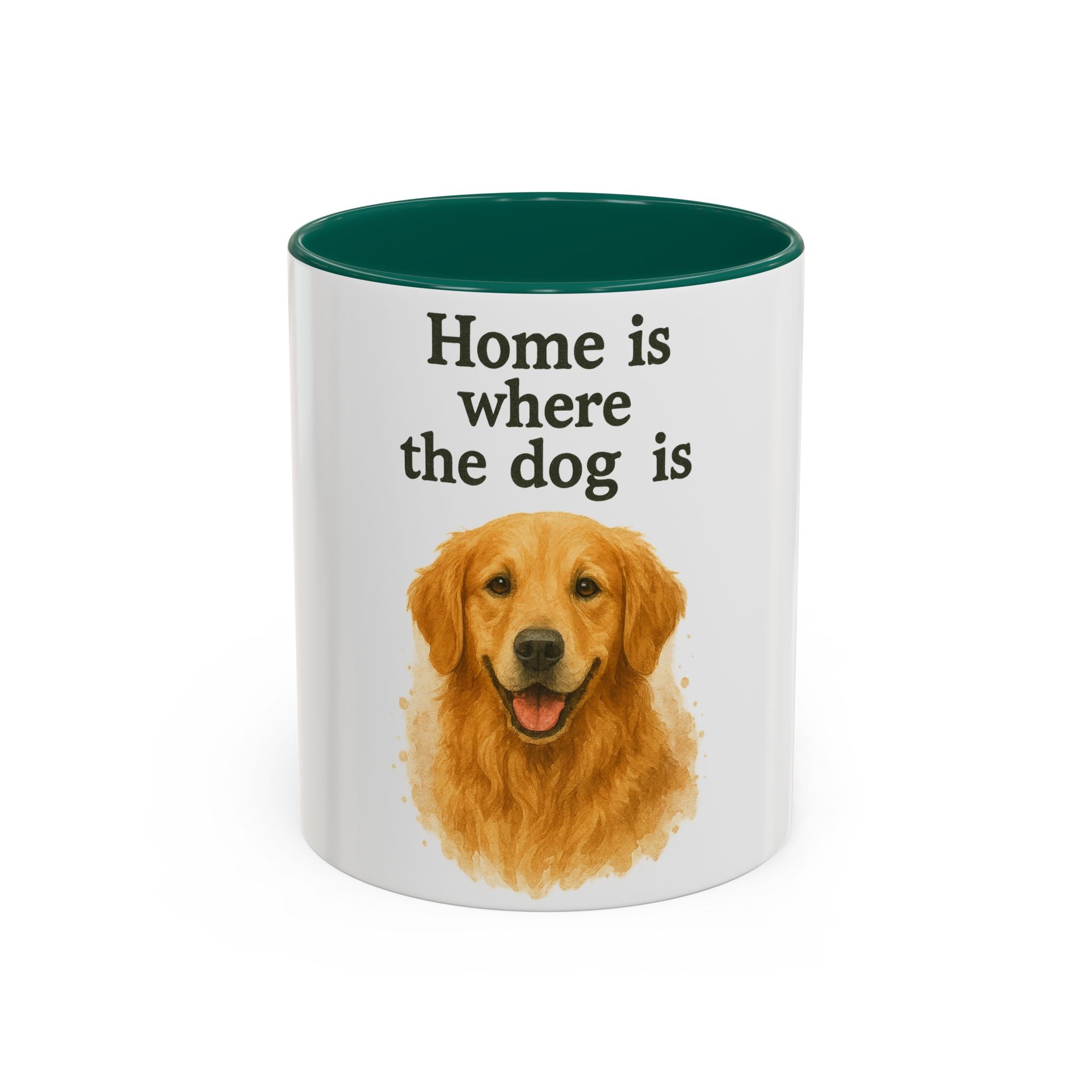 Home Is Where The Dog Is Mug – Colorful Pet Lover’s Coffee Cup (11oz, 15oz)