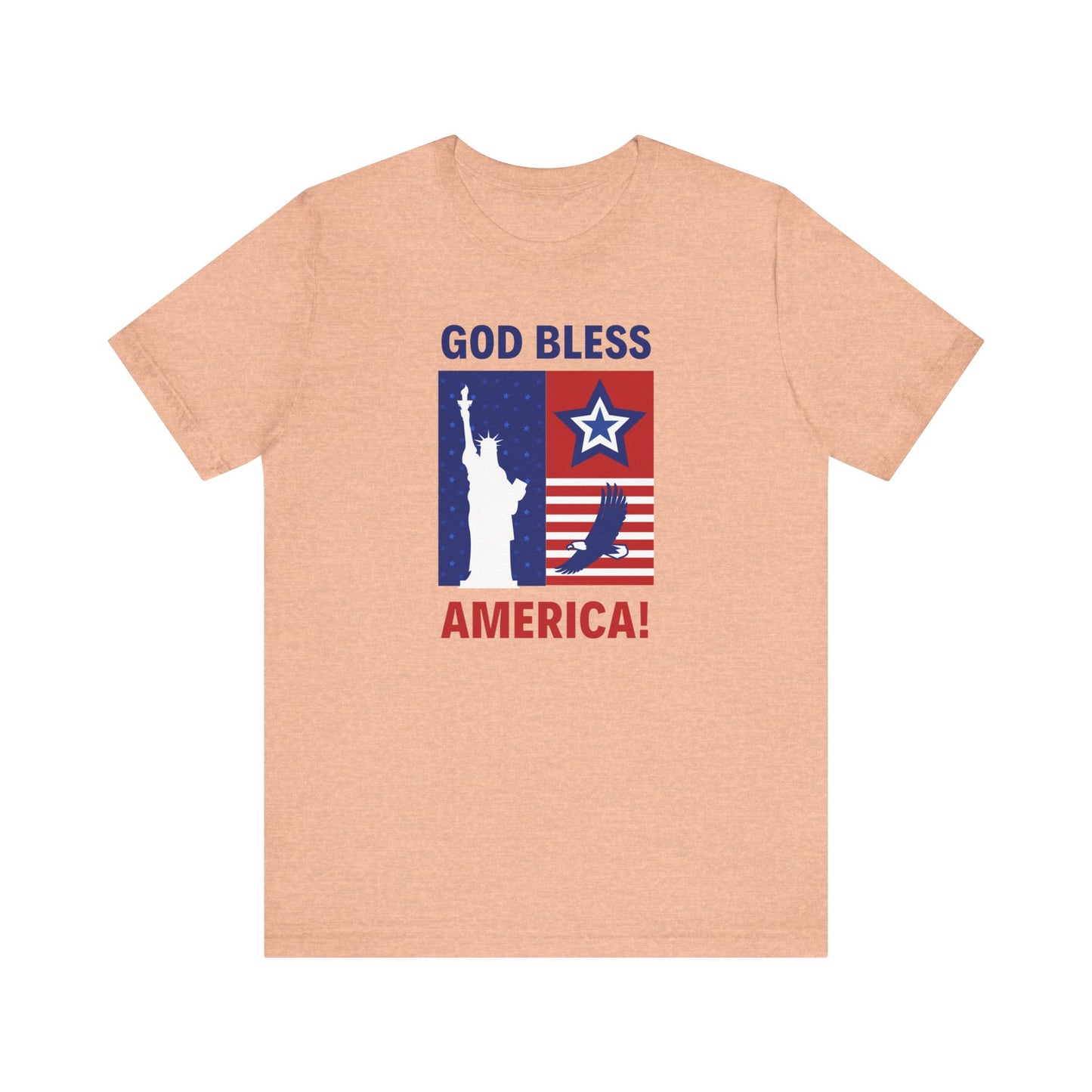 Patriotic Unisex Jersey Tee - 'God Bless America!' Design
