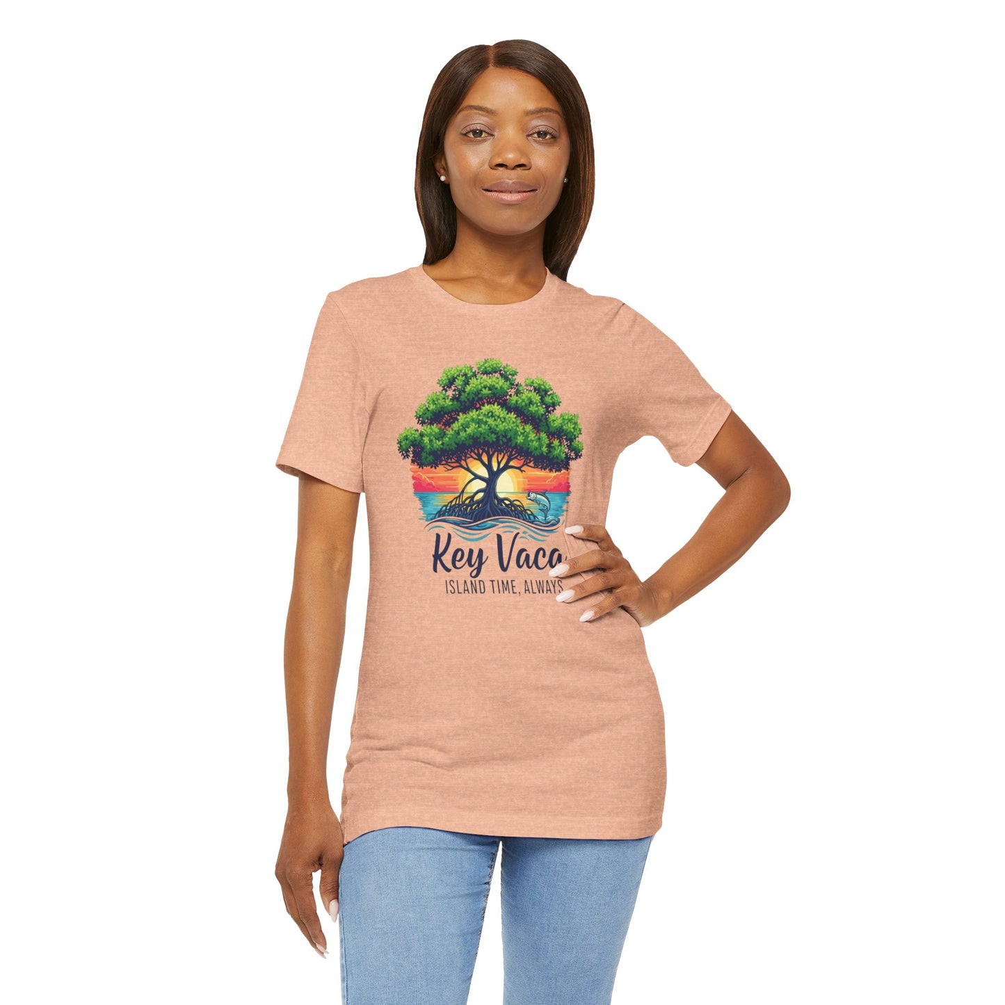 FLORIDA KEYS COLLECTION Key Vaca Sunset Design, Casual Summer Apparel, Unisex Graphic T-Shirt, Beachwear