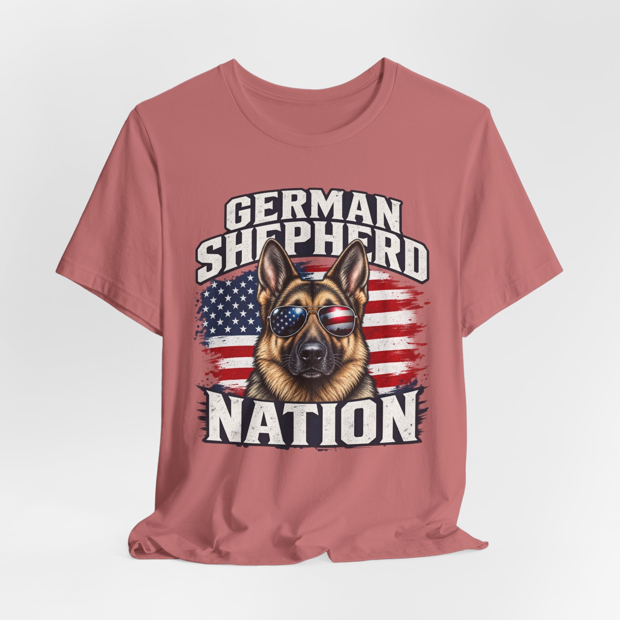 German Shepherd Nation T-Shirt – American Flag Dog Tee for Dog Lovers