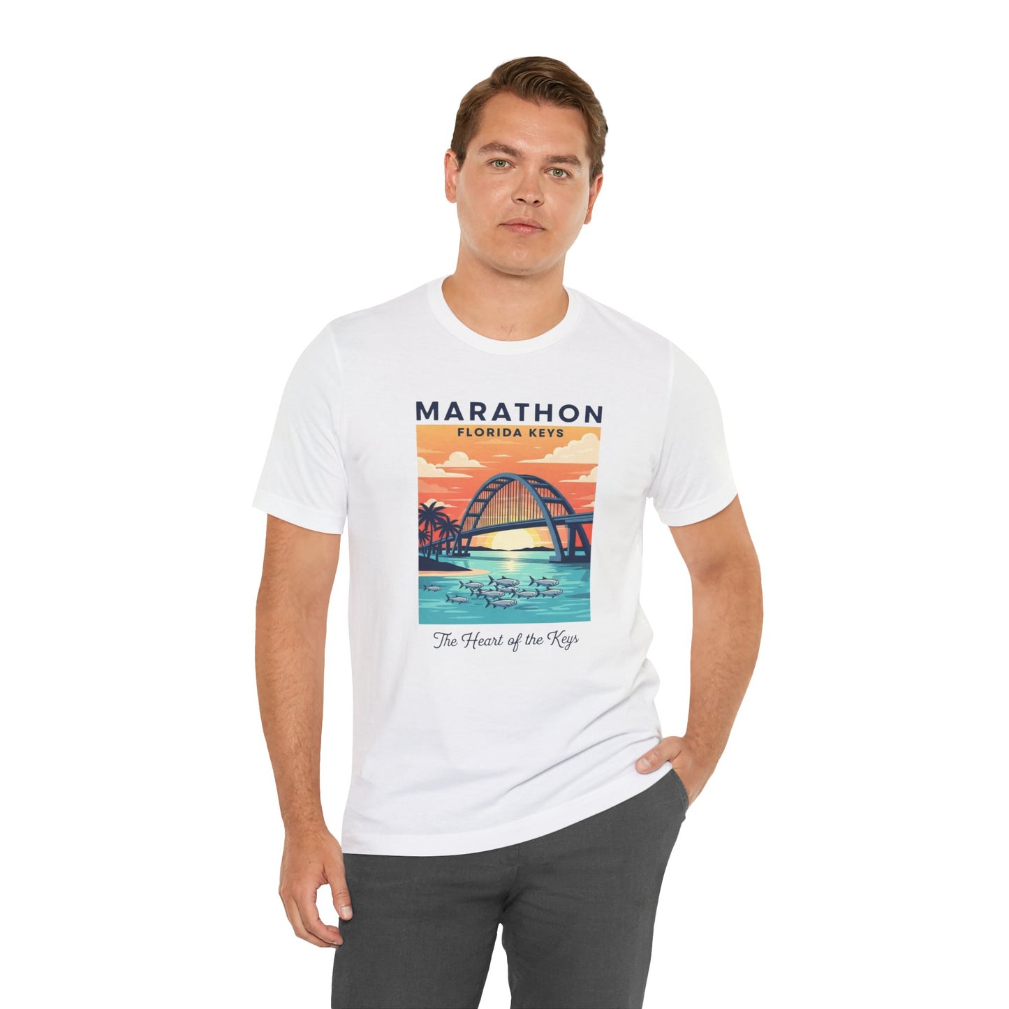 FLORIDA KEYS COLLECTION Florida Keys Marathon Tee, Vintage Beach Shirt, Summer Travel Tee, Vacation Gift, Unisex Graphic T-Shirt