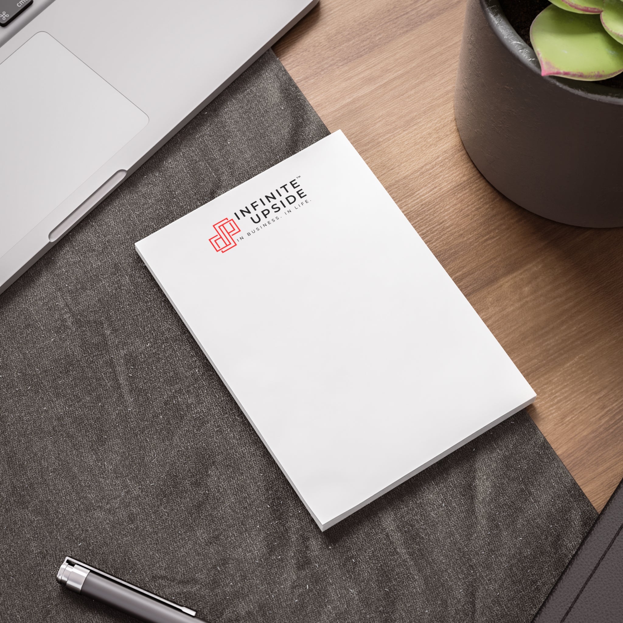 Infinite Upside™ Branded Post-It Note Pads — Corporate Logo Sticky Notes