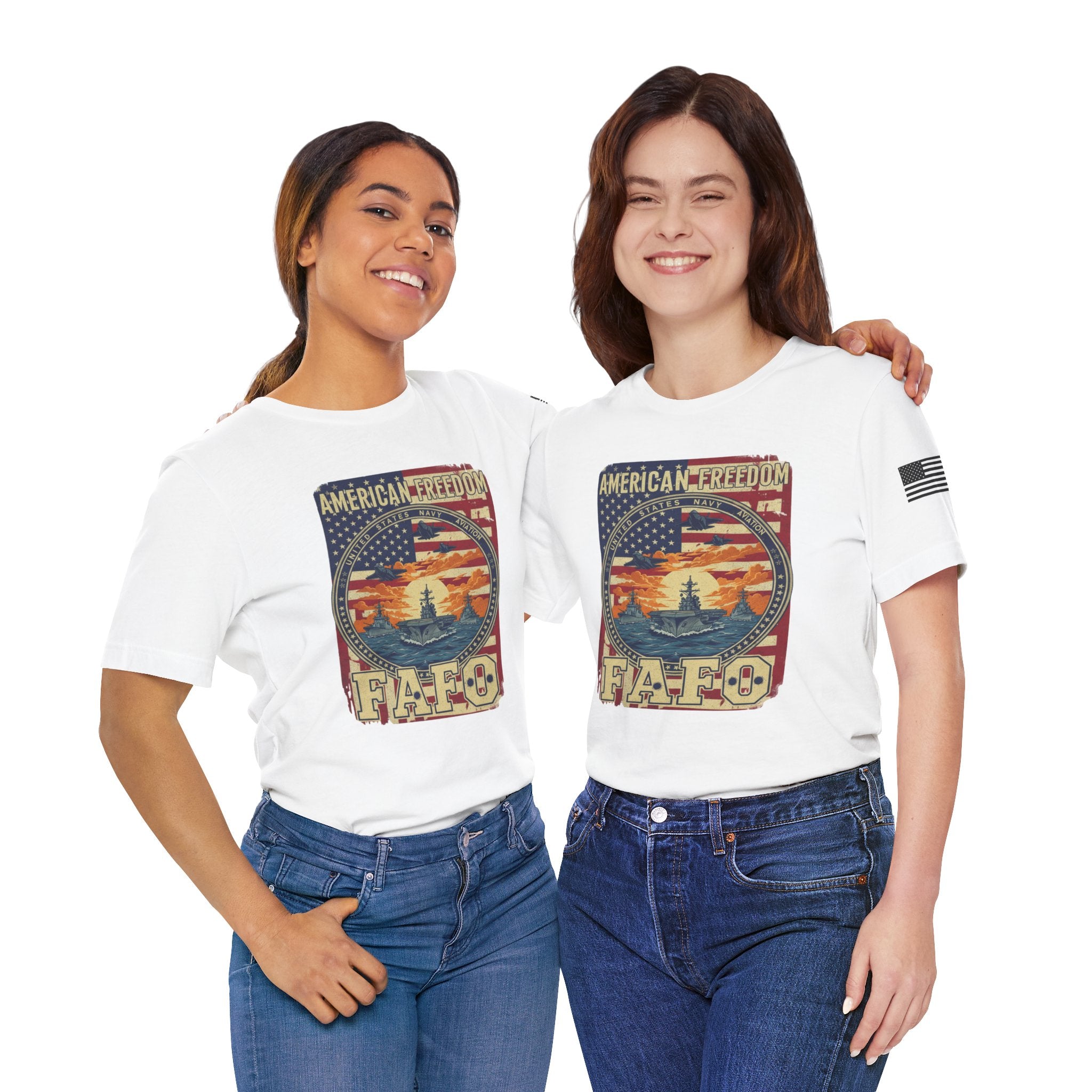 Patriotic Freedom Tee | Unisex Short Sleeve Shirt, American Flag Shirt, Casual Wear, Gift for Veterans