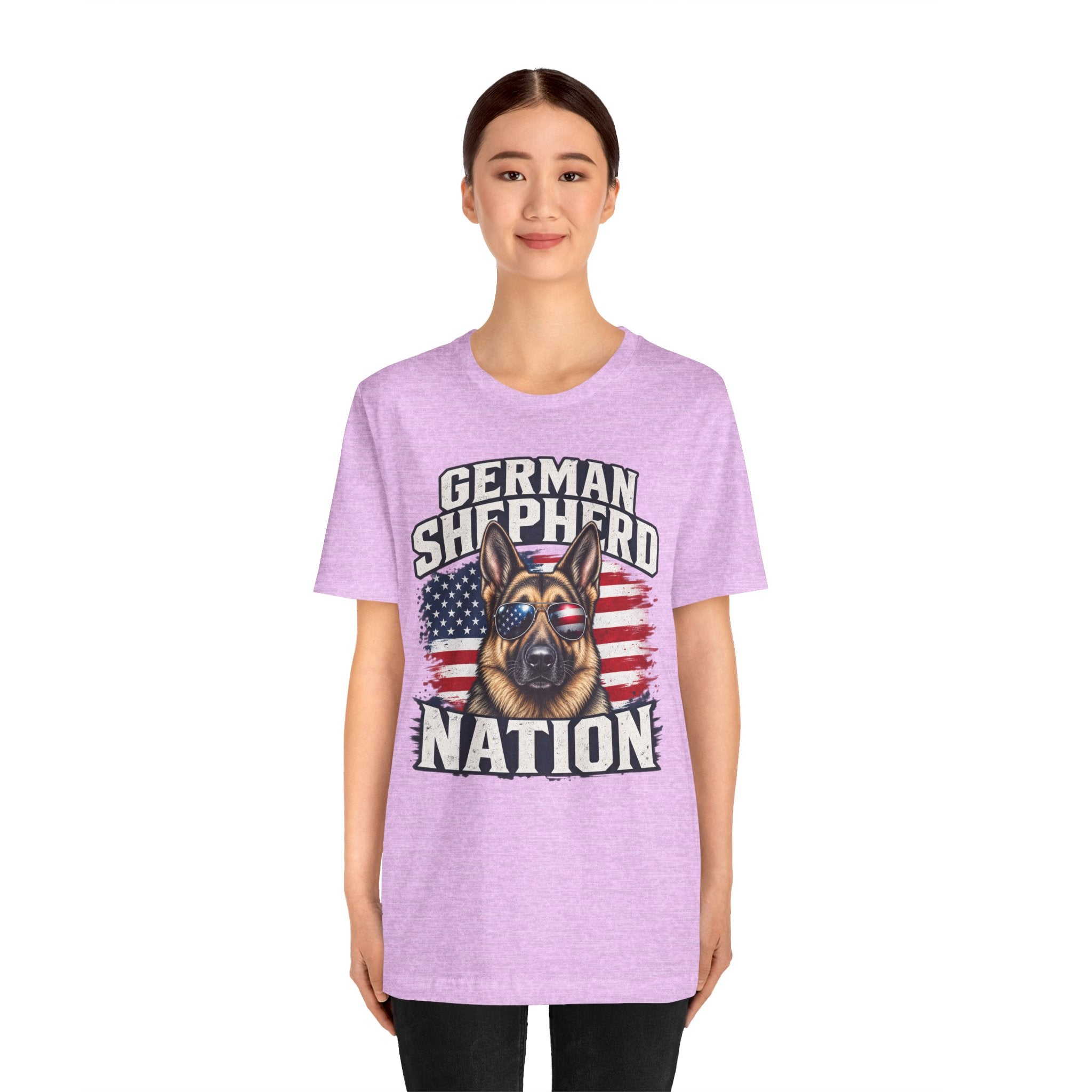 German Shepherd Nation T-Shirt – American Flag Dog Tee for Dog Lovers