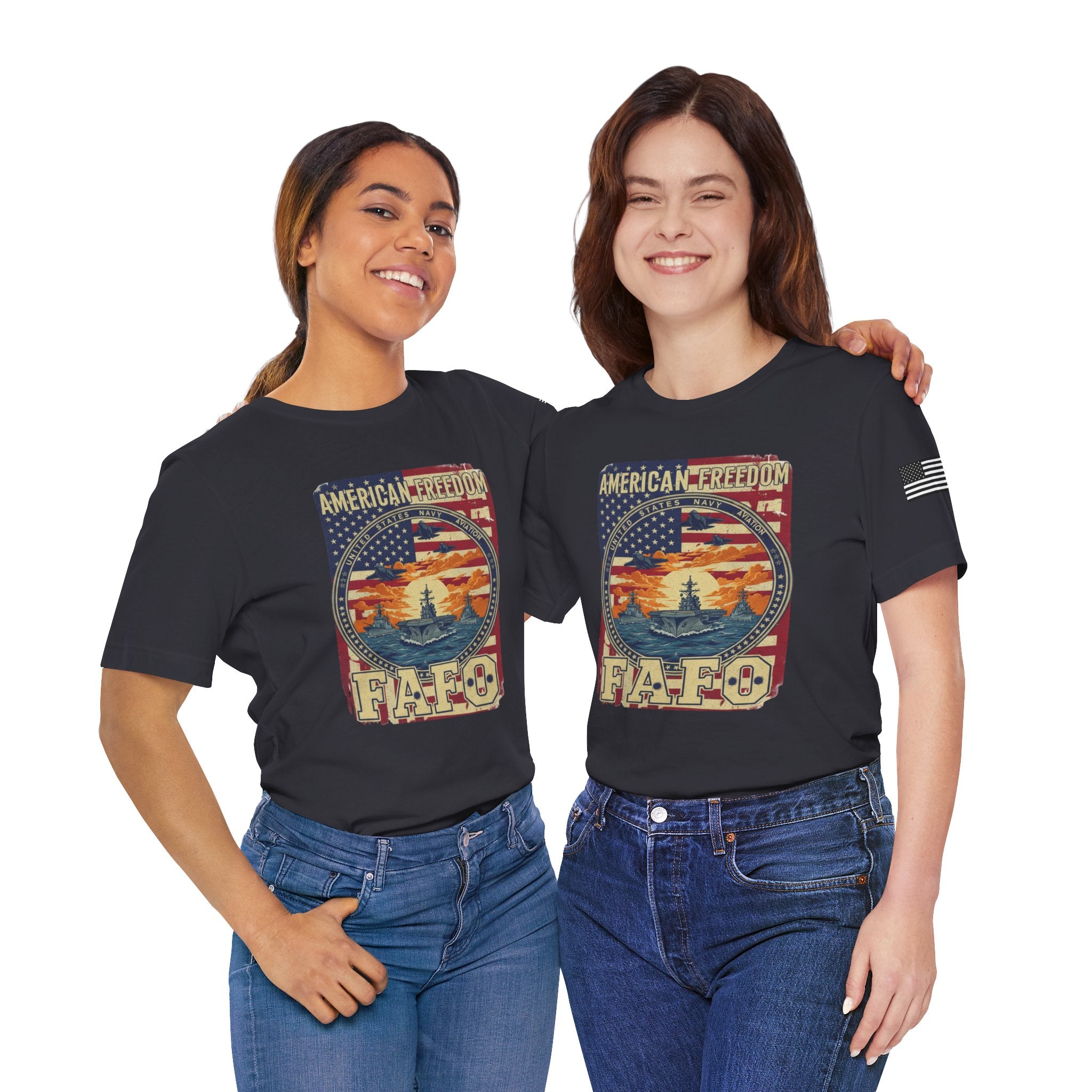 Patriotic Freedom Tee | Unisex Short Sleeve Shirt, American Flag Shirt, Casual Wear, Gift for Veterans