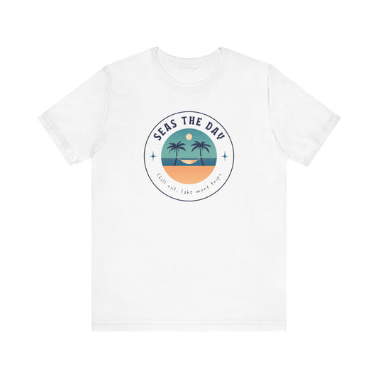Seas the Day Tee - Unisex Jersey Short Sleeve Shirt for Beach Lovers