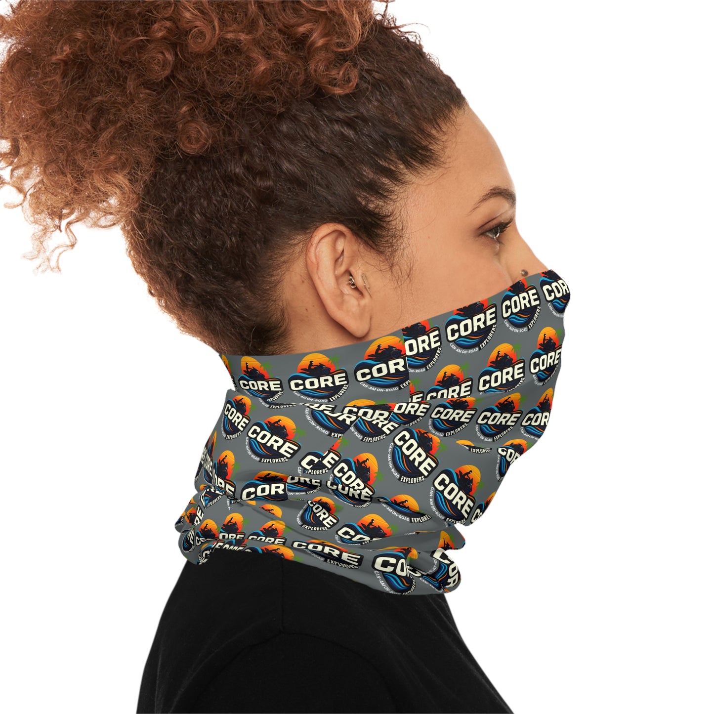 CORE Logo Neck Gaiter — Alternate Repeating Pattern Face Shield