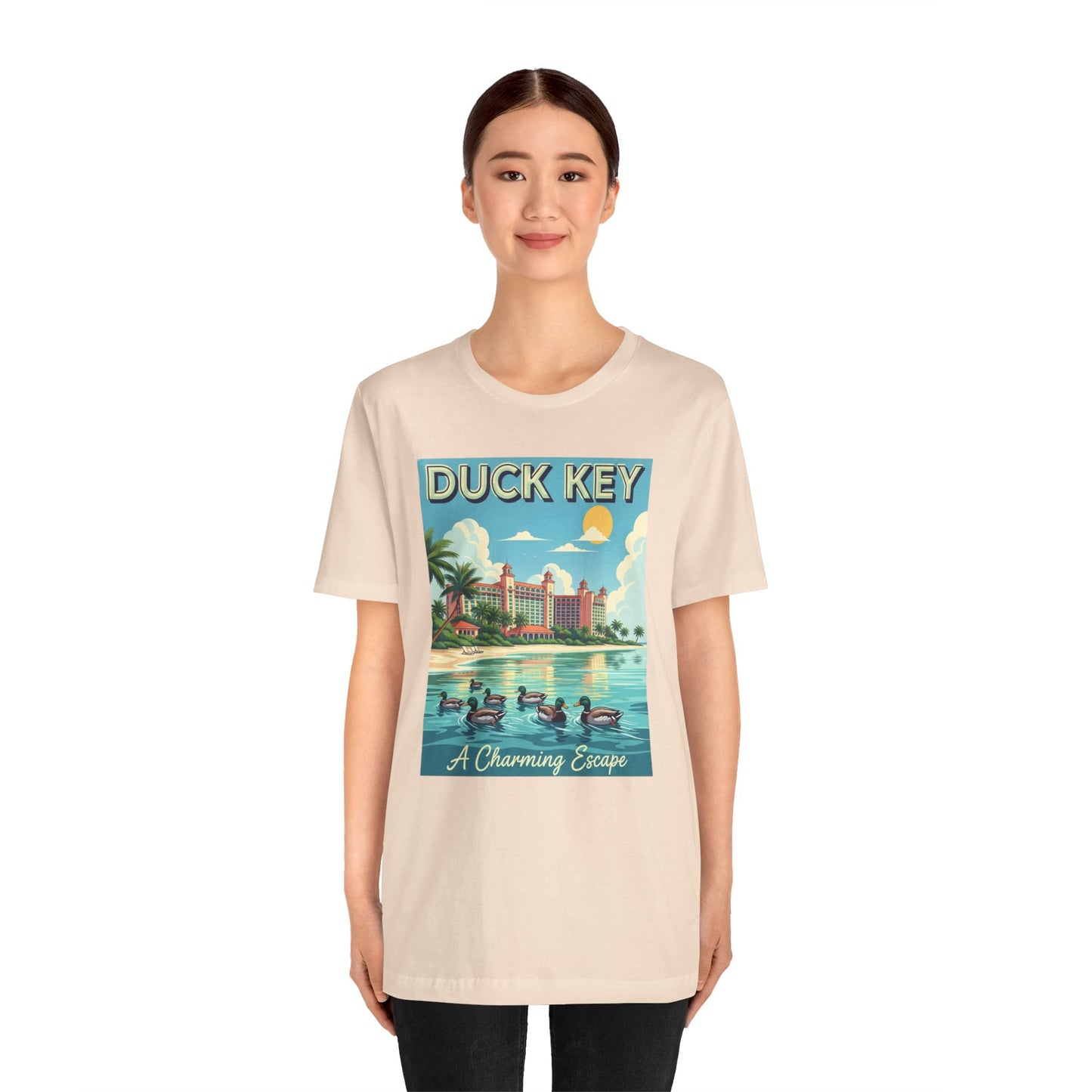 FLORIDA KEYS COLLECTION Vintage Duck Key Escape Tee, Relaxed Summer Vibe Shirt, Travel Themed Unisex Tee