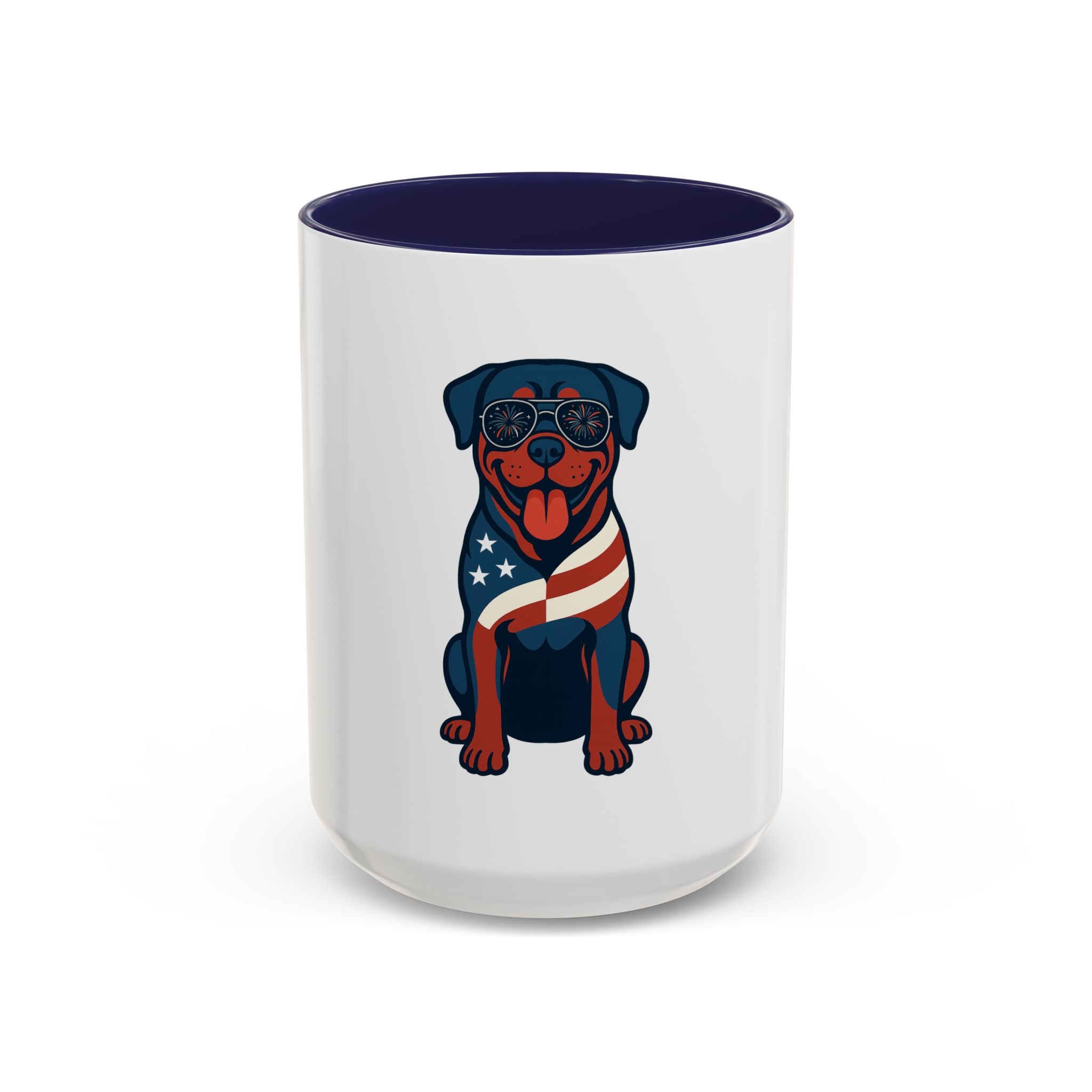 Patriotic Dog Mug, Rottweiler Coffee Cup, Cute Pet Lover Gift