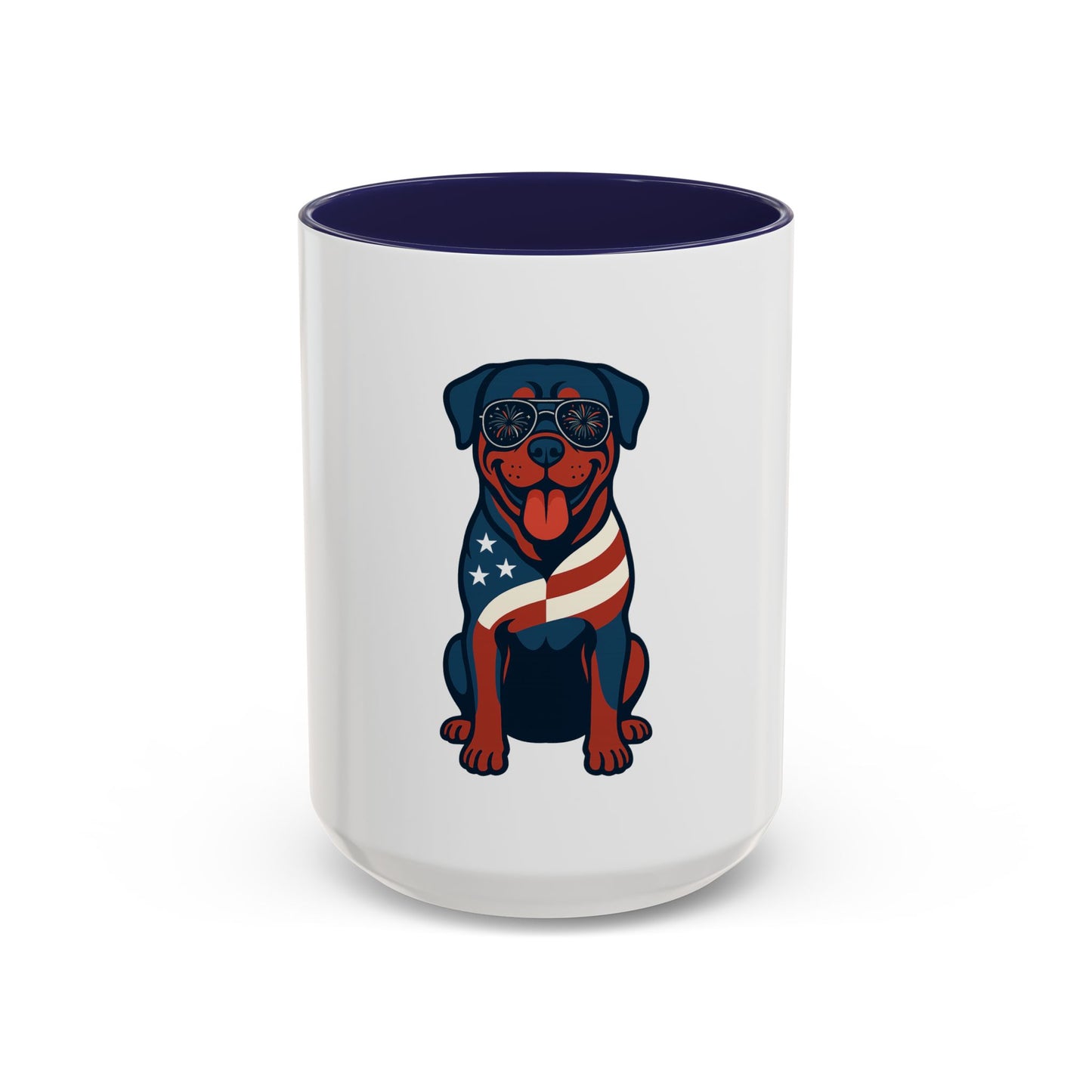 Patriotic Dog Mug, Rottweiler Coffee Cup, Cute Pet Lover Gift