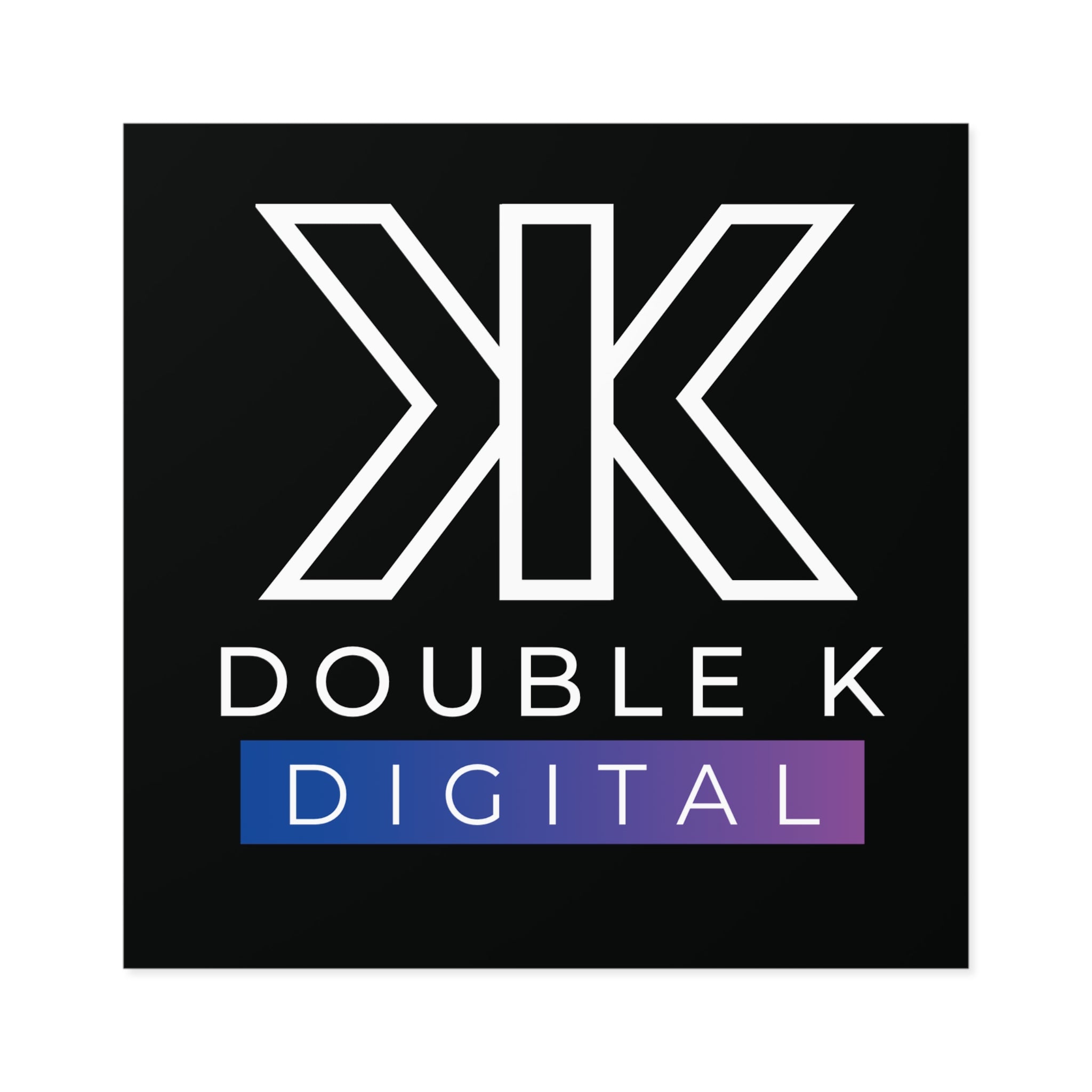 Double K Media Logo Square Sticker