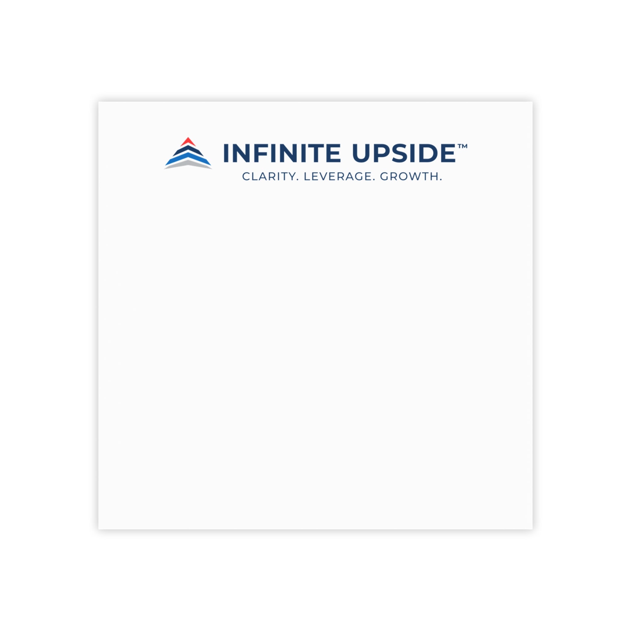 INFINITE UPSIDE™ Branded Post-It Note Pads — Corporate Logo Sticky Notes