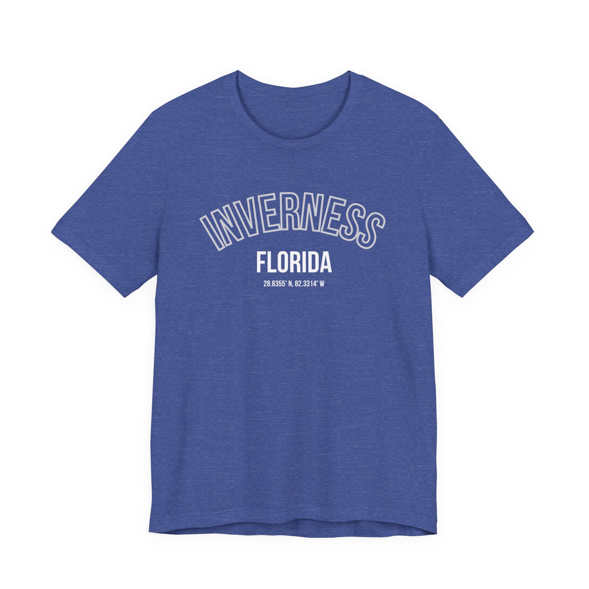 Inverness Florida Unisex Jersey Tee - Casual Coral Graphic Shirt