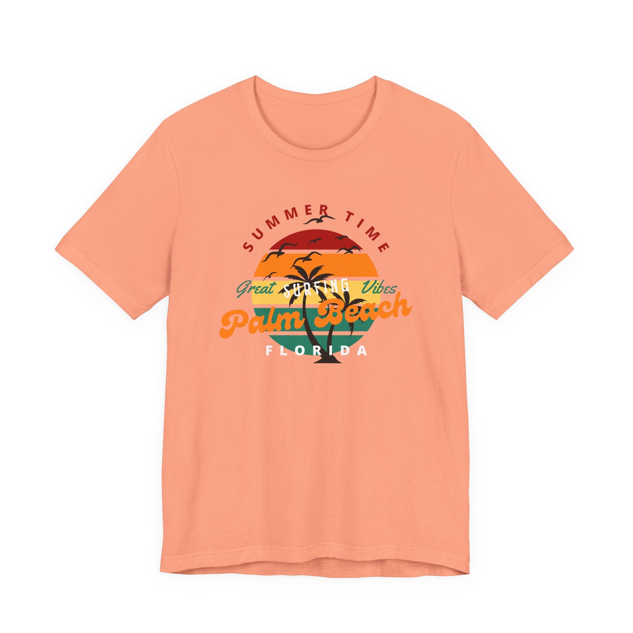 Summer Vibe Palm Beach Tee - Unisex Jersey Short Sleeve T-Shirt