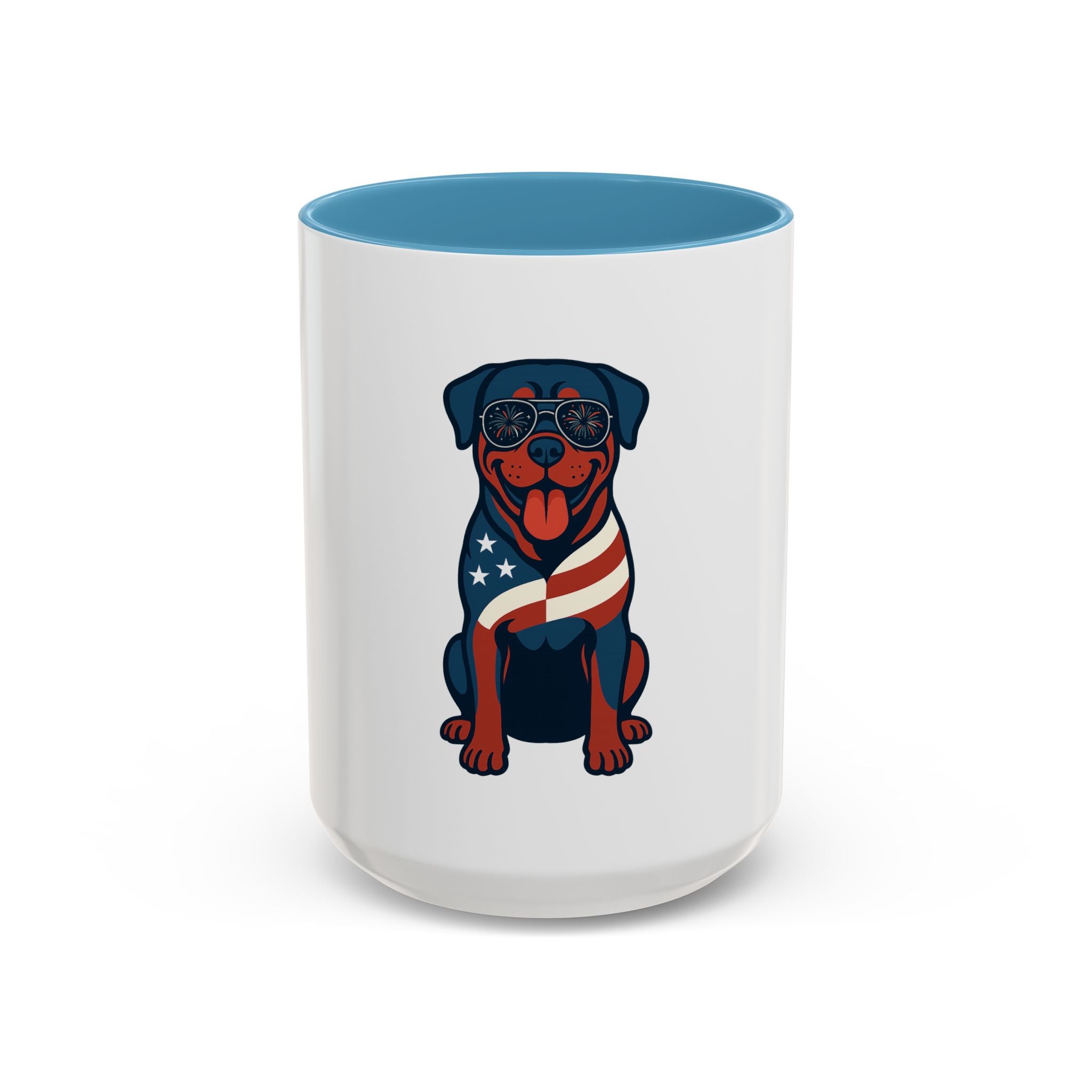 Patriotic Dog Mug, Rottweiler Coffee Cup, Cute Pet Lover Gift