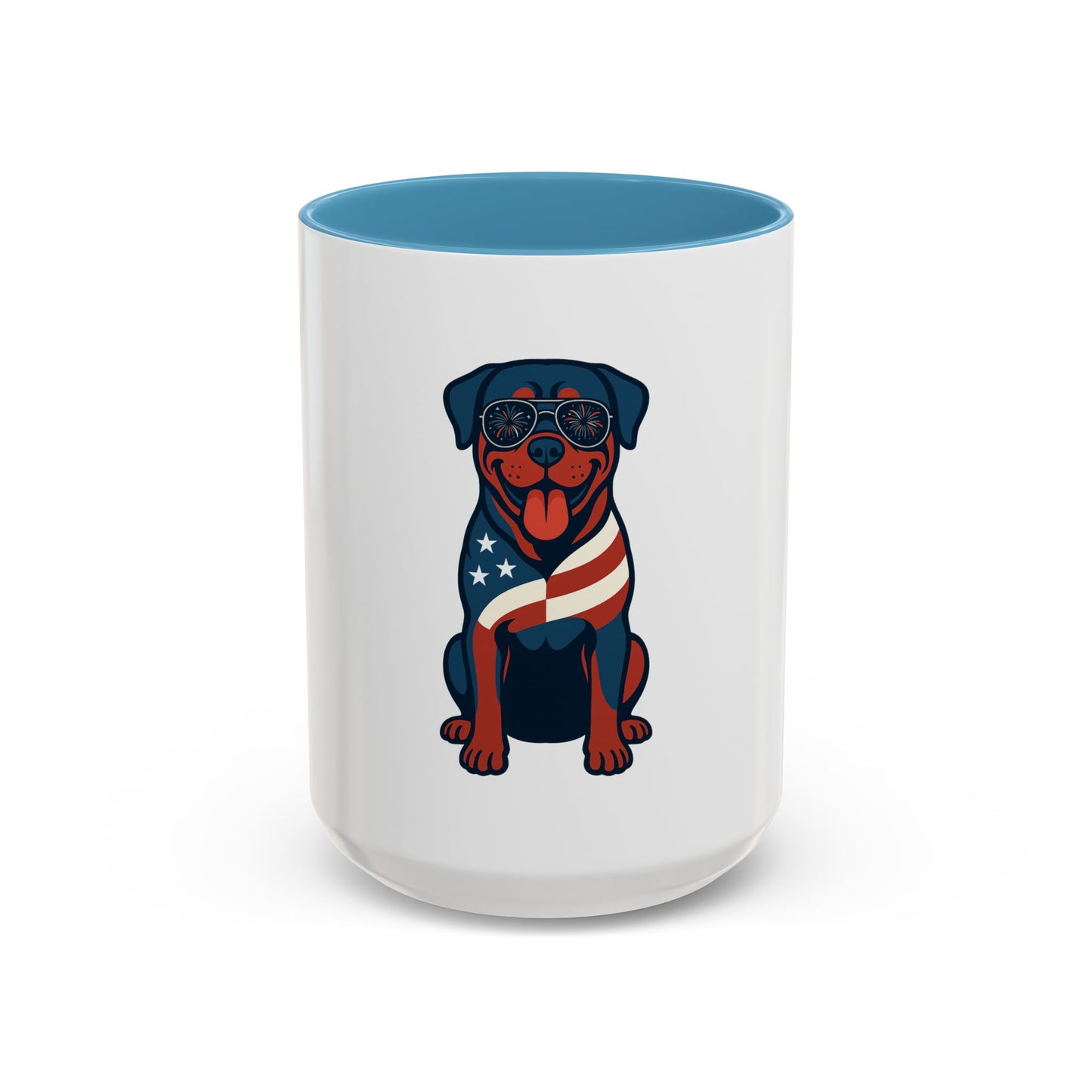 Patriotic Dog Mug, Rottweiler Coffee Cup, Cute Pet Lover Gift