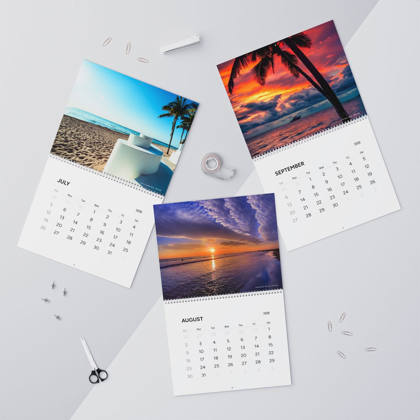 2026 Wall Calendar – Florida Coast