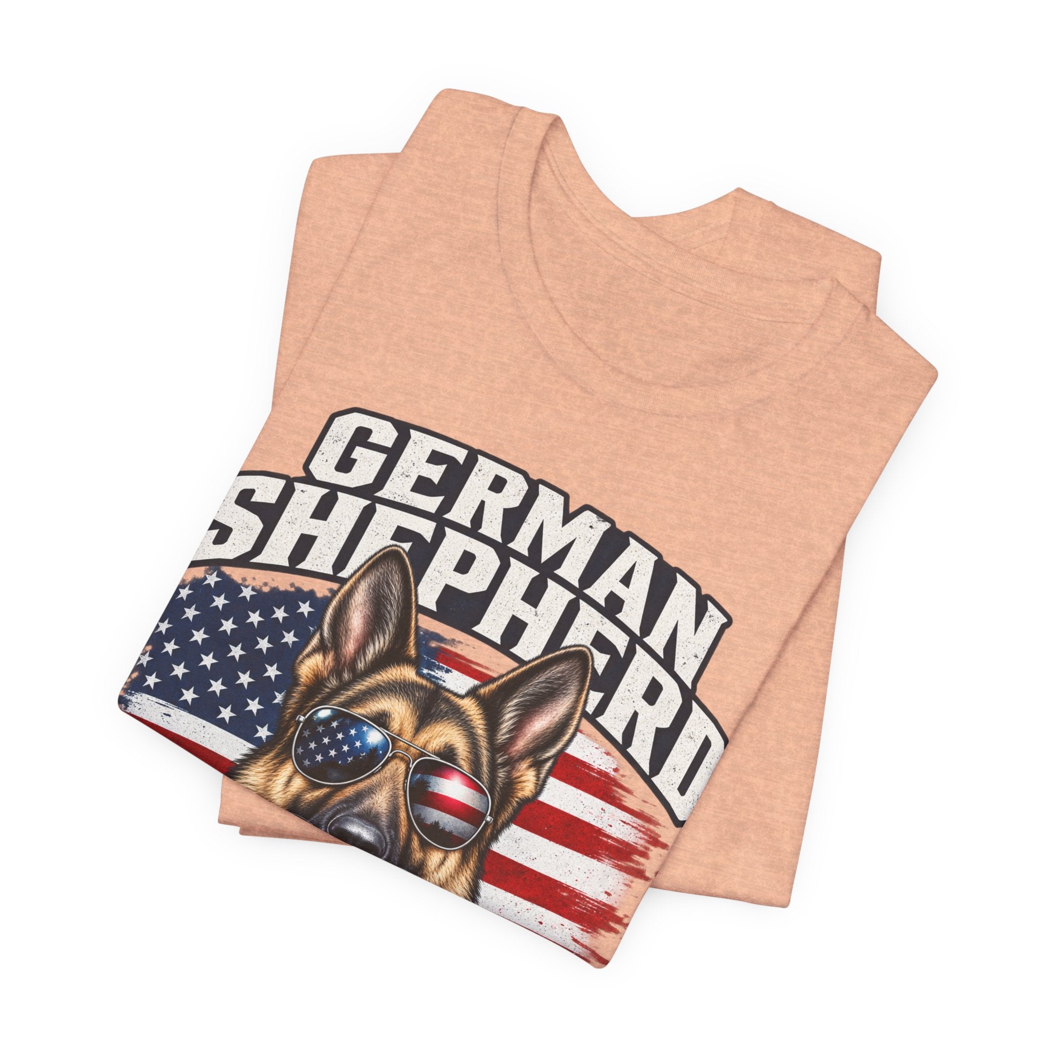 German Shepherd Nation T-Shirt – American Flag Dog Tee for Dog Lovers