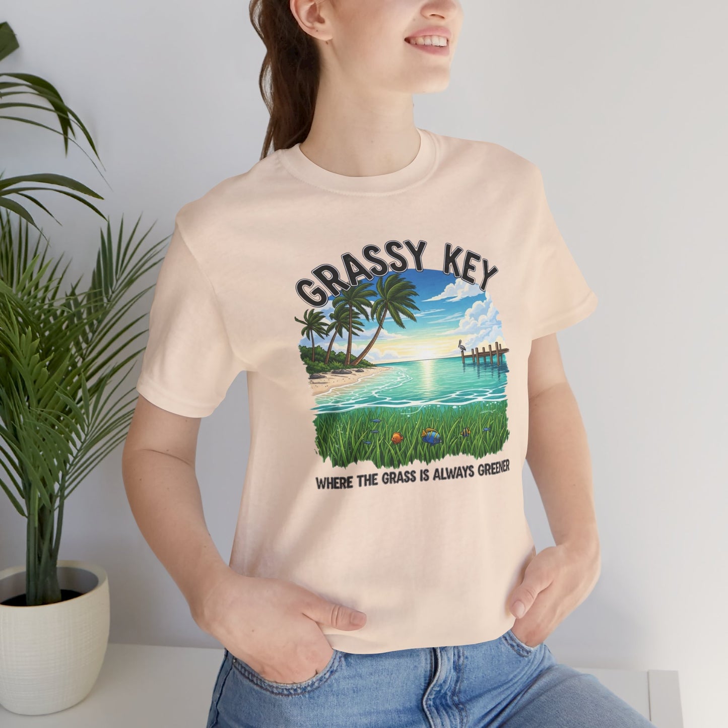 FLORIDA KEYS COLLECTION Grassy Key Shirt, Casual Summer T-Shirt