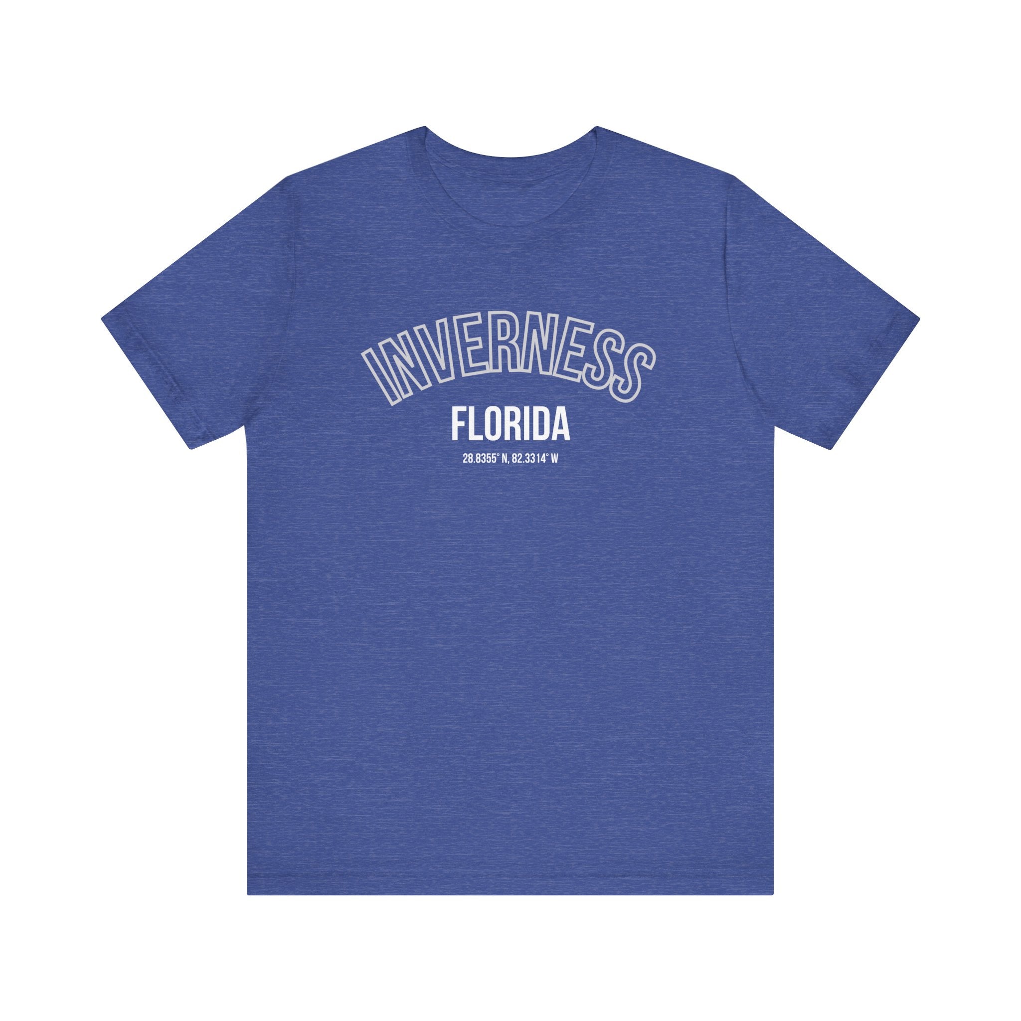 Inverness Florida Unisex Jersey Tee - Casual Coral Graphic Shirt