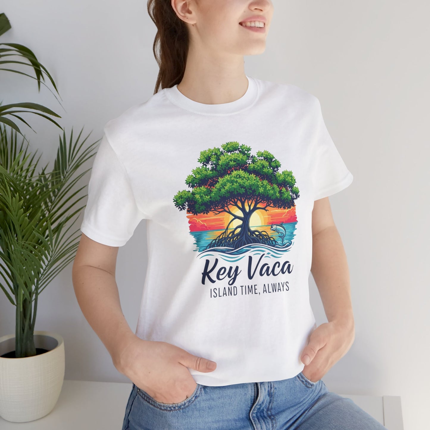 FLORIDA KEYS COLLECTION Key Vaca Sunset Design, Casual Summer Apparel, Unisex Graphic T-Shirt, Beachwear