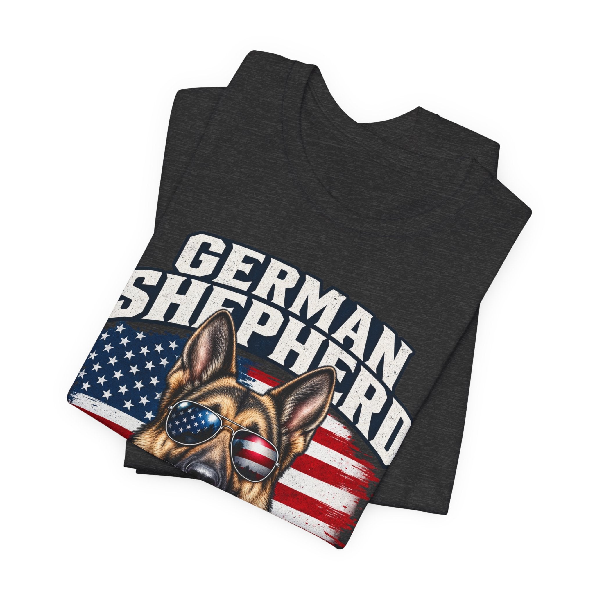 German Shepherd Nation T-Shirt – American Flag Dog Tee for Dog Lovers