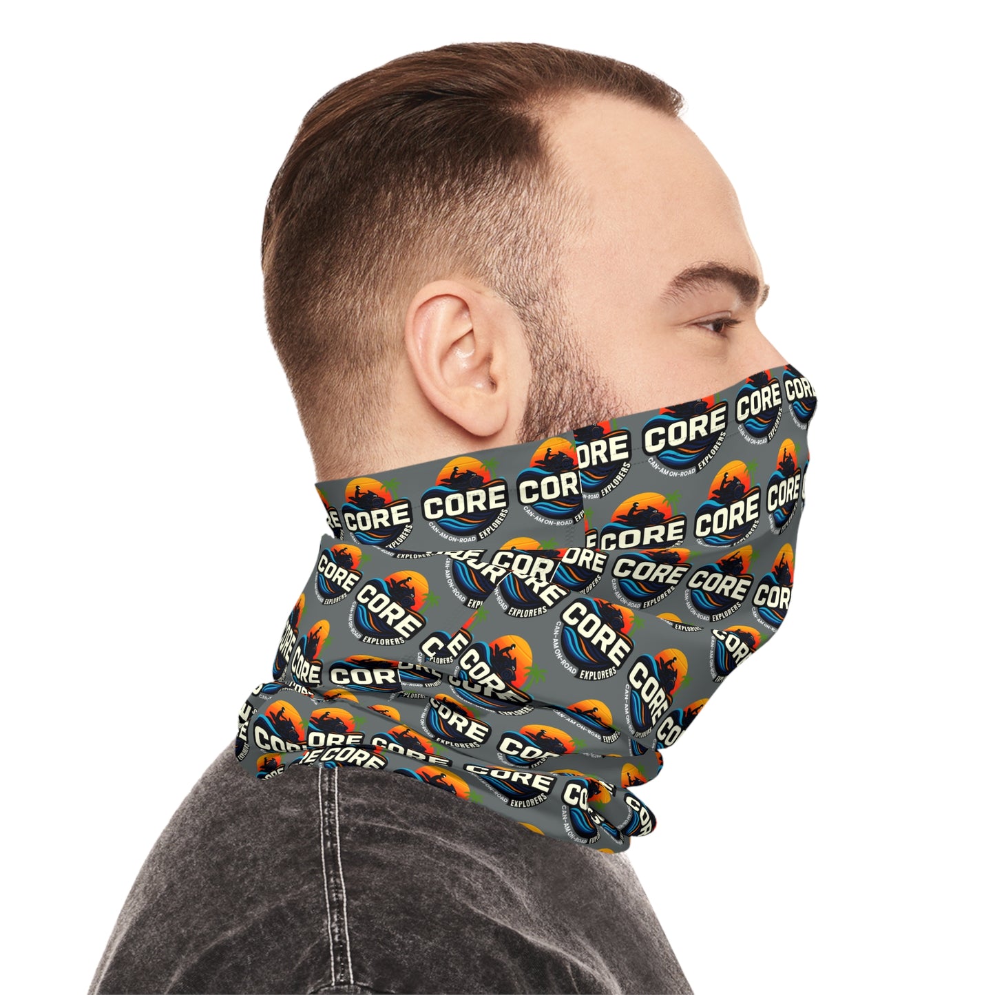CORE Logo Neck Gaiter — Alternate Repeating Pattern Face Shield