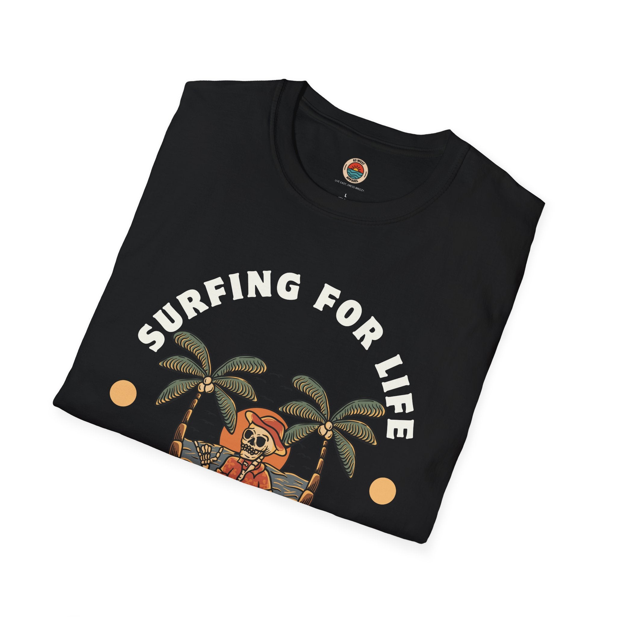 Surfing for Life Unisex Softstyle T-Shirt - Enjoy the Summer Time Graphic Tee