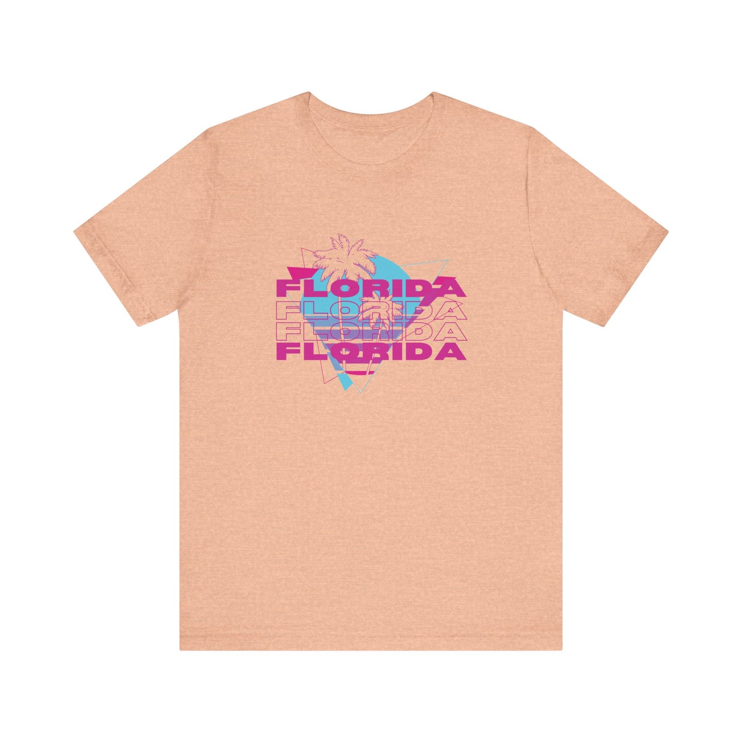 Florida Vibes Unisex Jersey Tee - Retro Design with Palm Tree