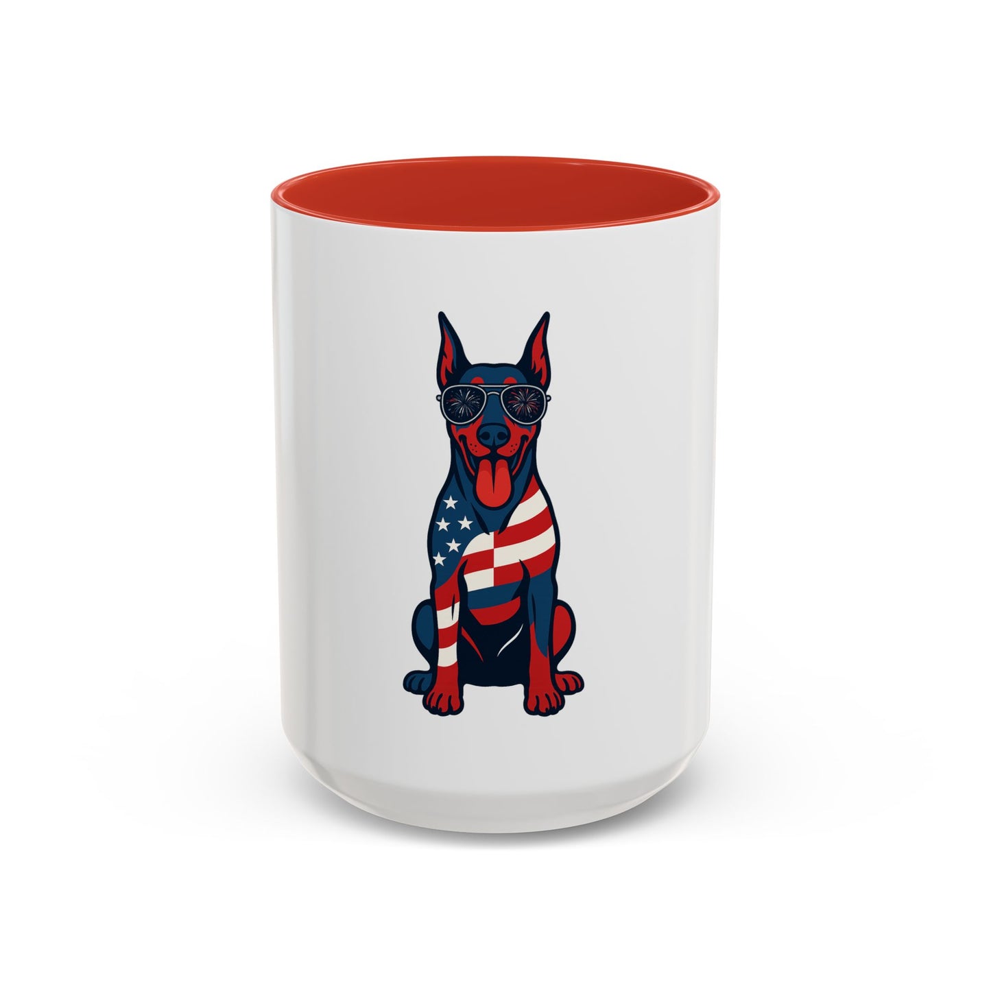 Patriotic Doberman Dog Coffee Mug - Perfect for Dog Lovers, 4th of July Gifts
