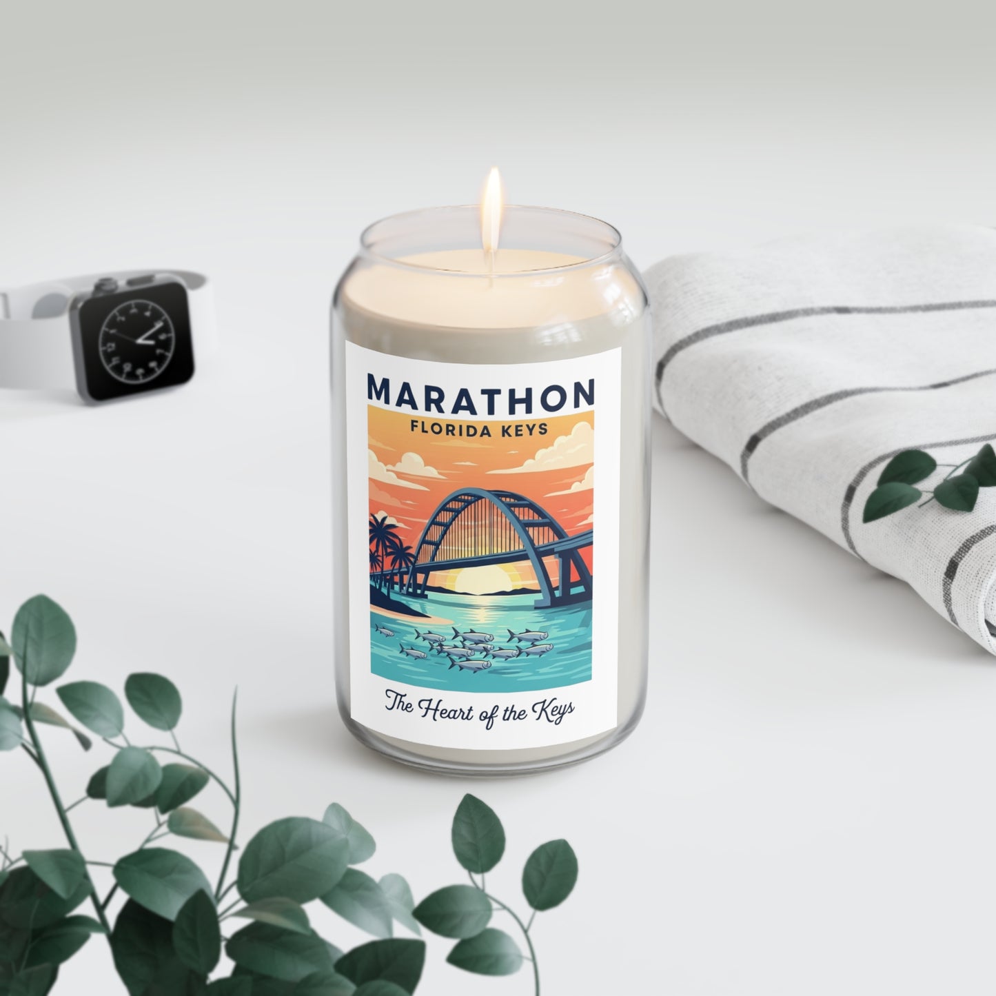 Coastal Paradise Scented Soy Candle, Aromatherapy, Home Decor, Gift for Her, Beach Vibes, Relaxation, Marathon Florida Keys