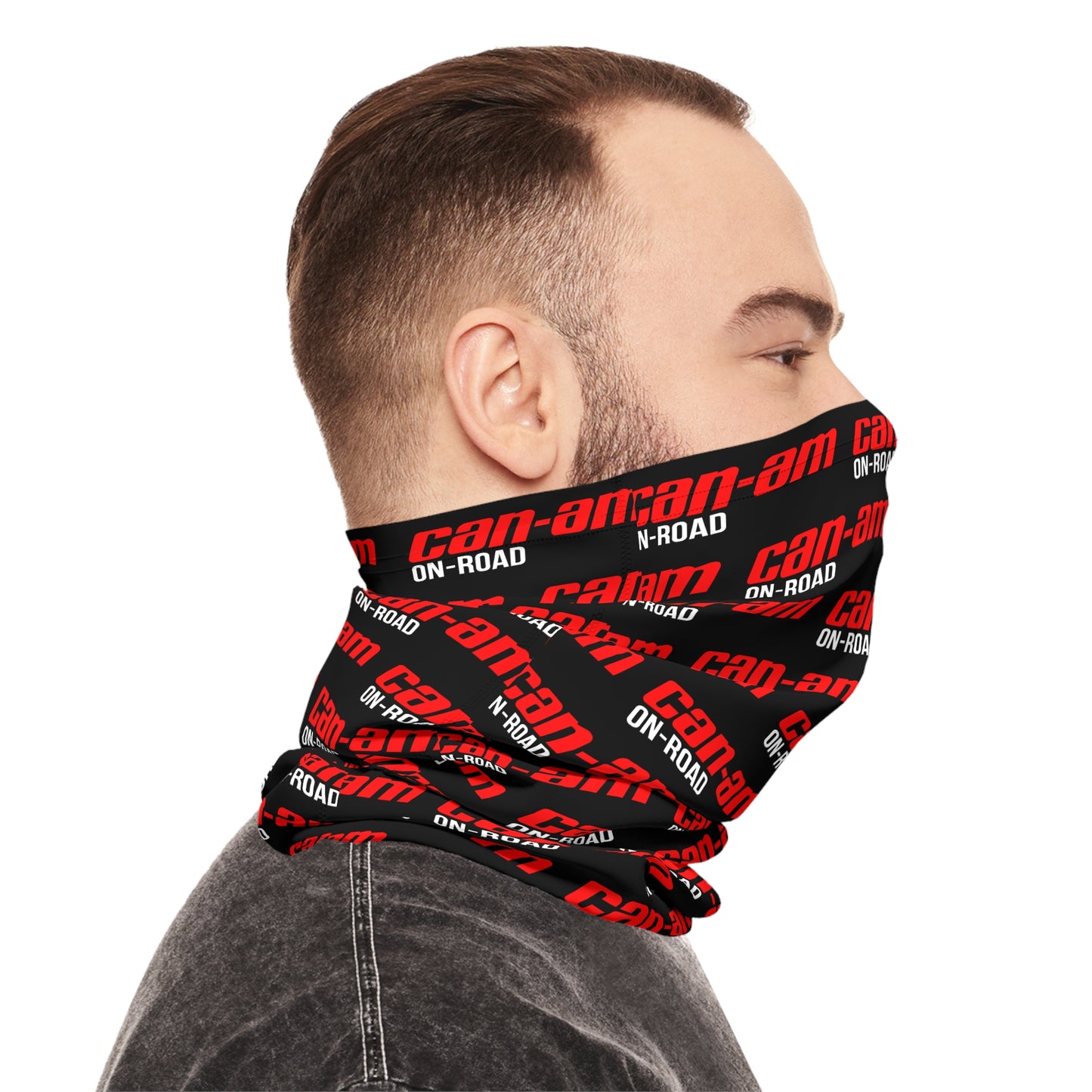 CAN-AM CORE Logo Neck Gaiter — CAN-AM On-Road Red Pattern Face Shield