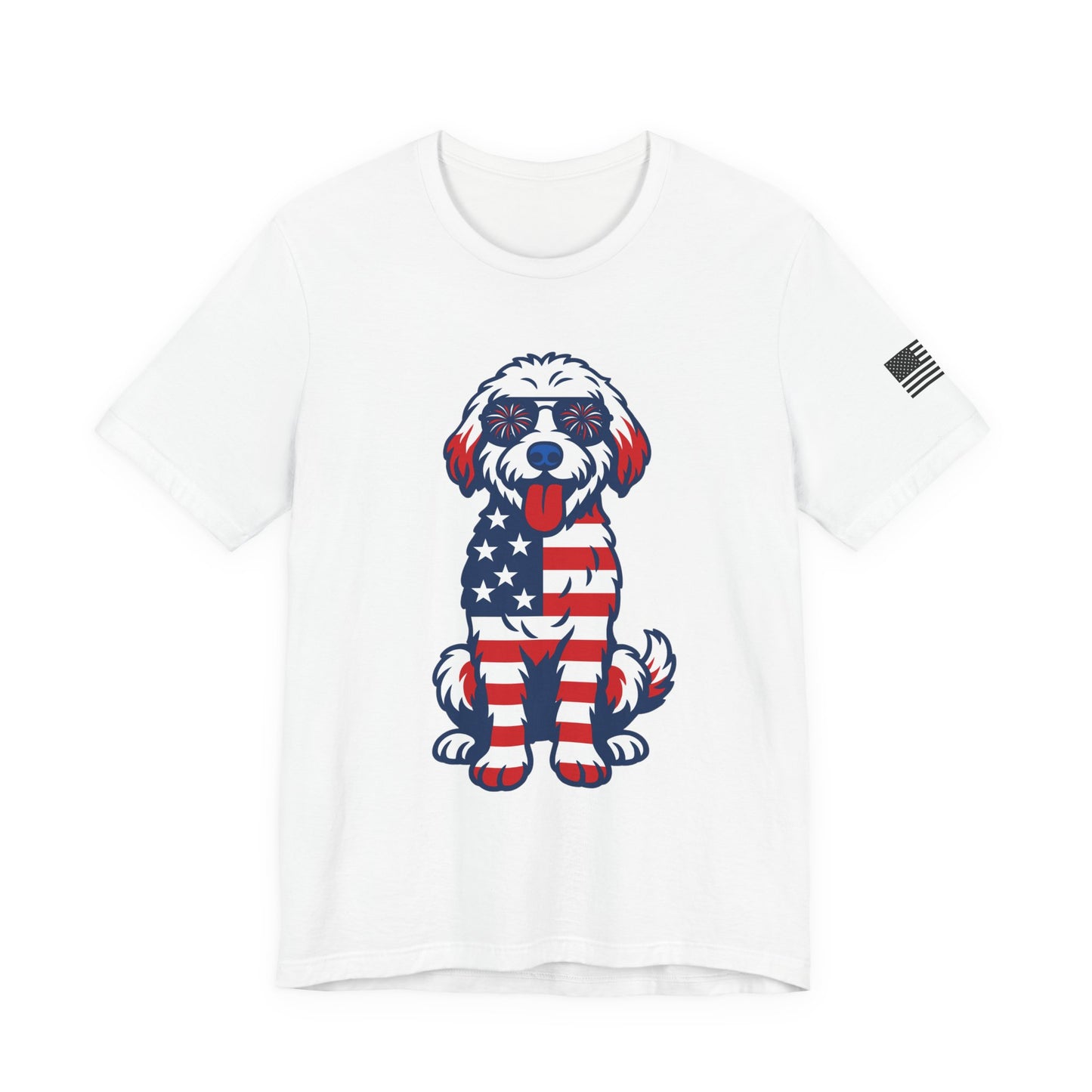 Patriotic Goldendoodle Dog Tee, Unisex T-Shirt, Americana Dog Shirt