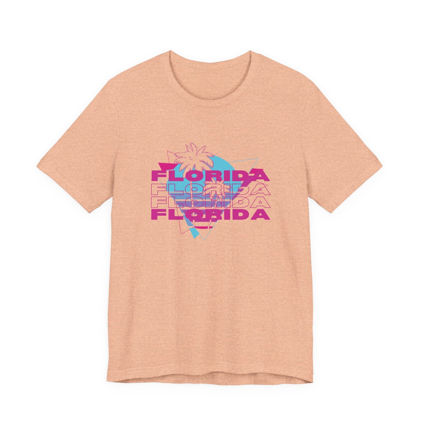 Florida Vibes Unisex Jersey Tee - Retro Design with Palm Tree