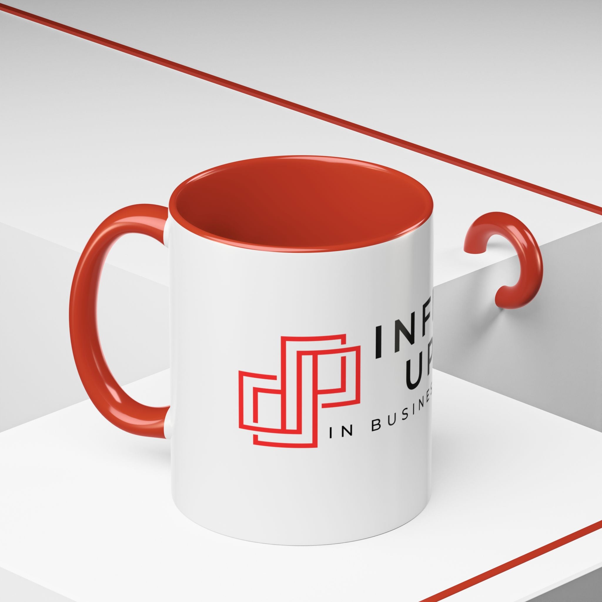Infinity Upside™ Branded Accent Coffee Mug – Logo Coffee Cup (11/15oz)