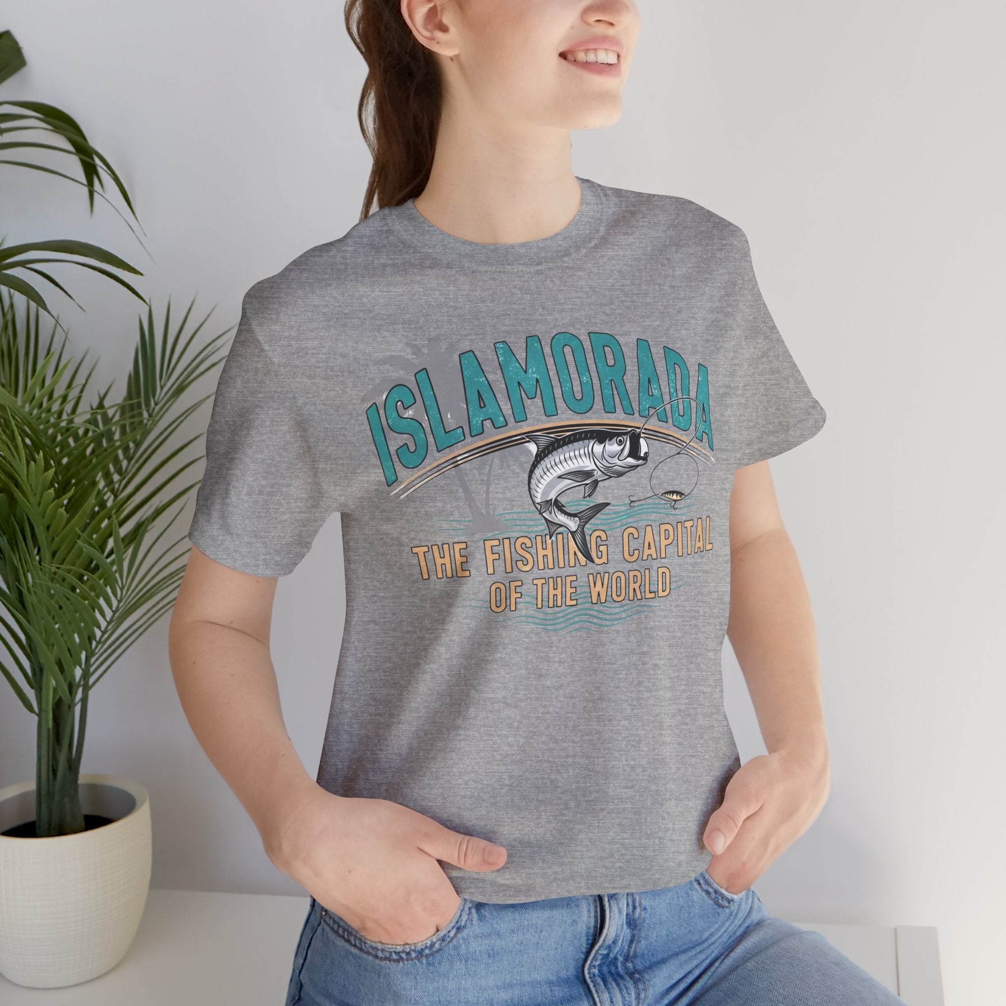 FLORIDA KEYS COLLECTION Islamorada Fishing Capital Tee, Unisex Fishing Shirt, Casual Beach Wear, Summer Vacation Top, Gift for Anglers