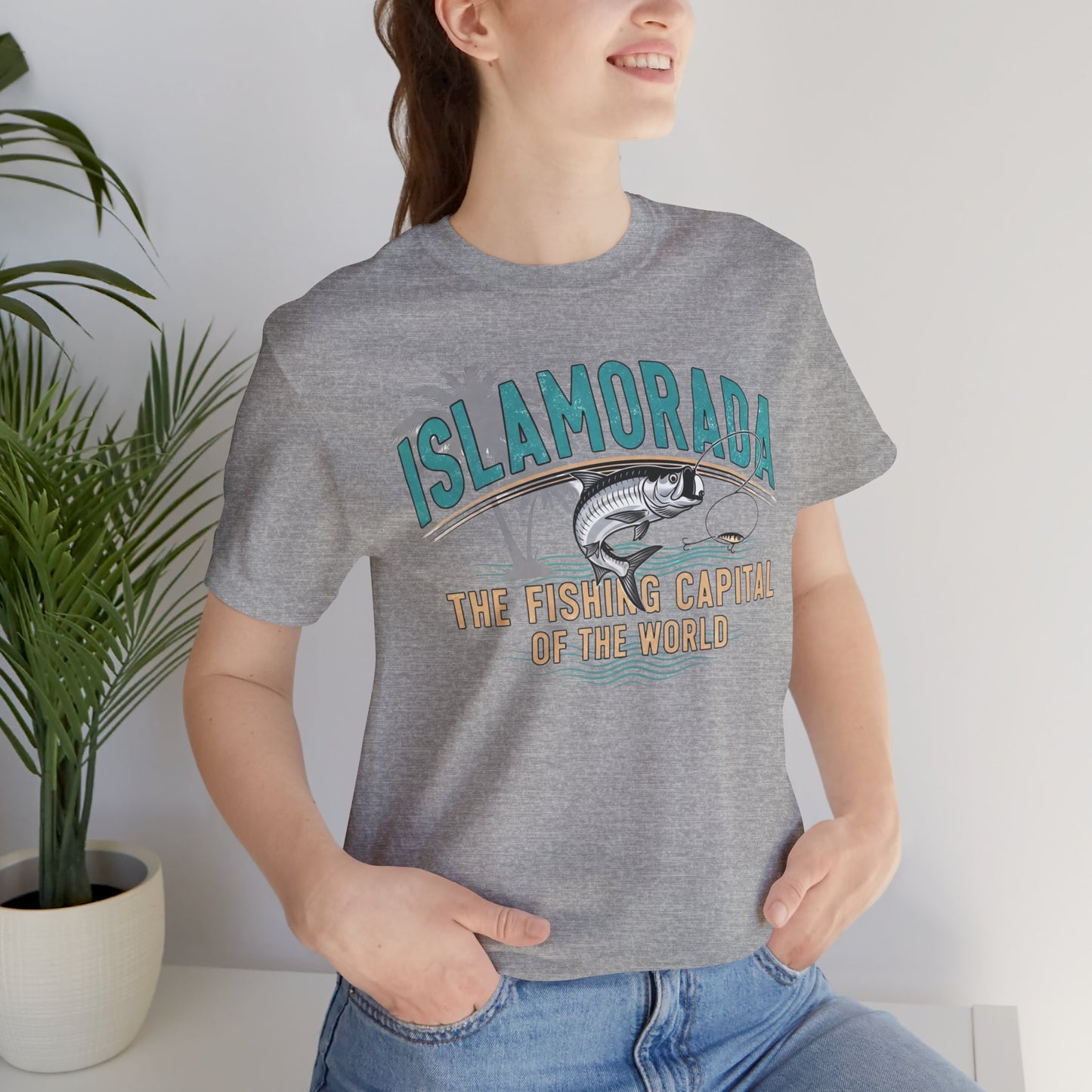 FLORIDA KEYS COLLECTION Islamorada Fishing Capital Tee, Unisex Fishing Shirt, Casual Beach Wear, Summer Vacation Top, Gift for Anglers