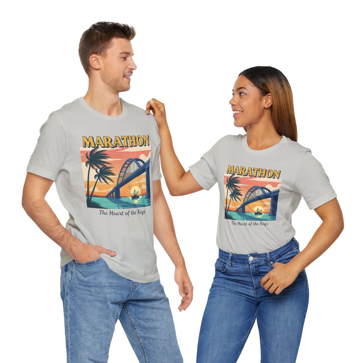 FLORIDA KEYS COLLECTION Marathon Sunset Graphic Tee - Unisex Jersey Short Sleeve T-Shirt
