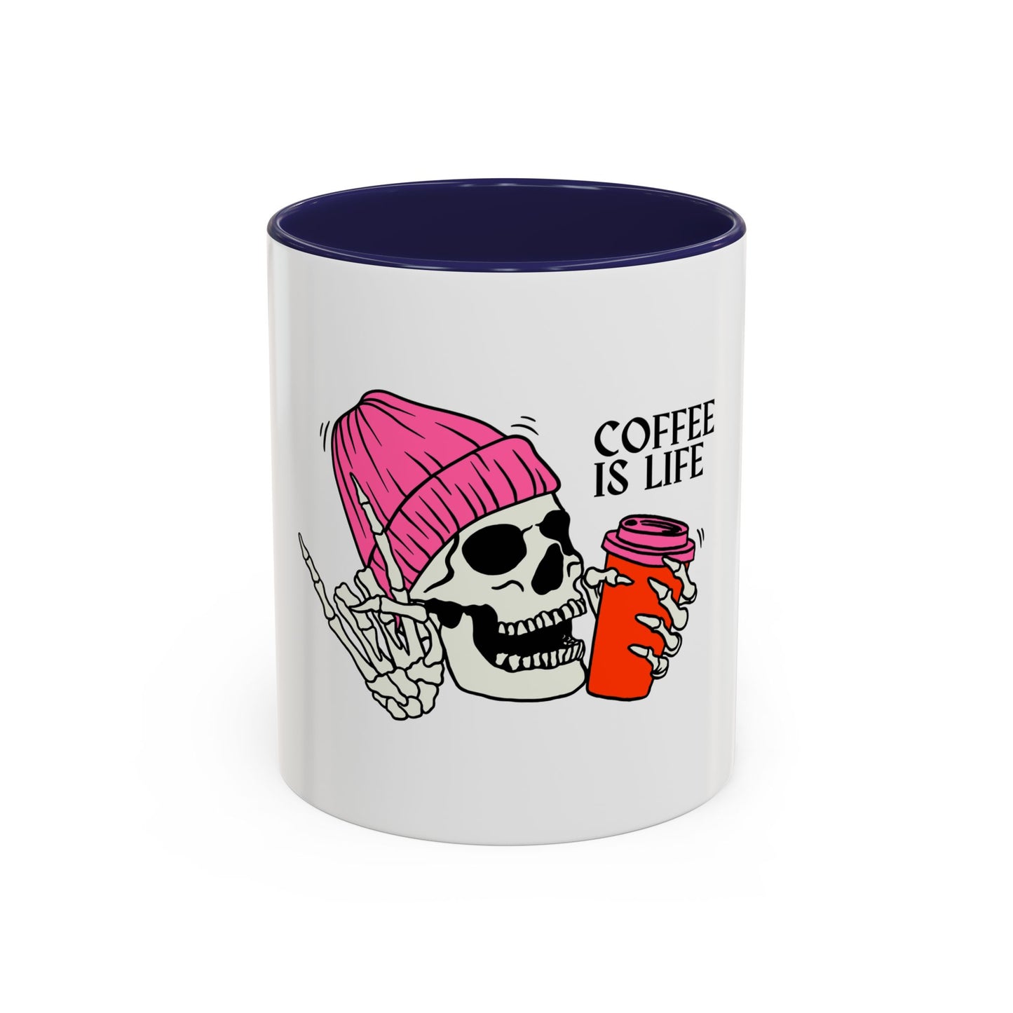 Skull Coffee Mug – "Coffee is Life" – Fun Gothic Design for Coffee Lovers