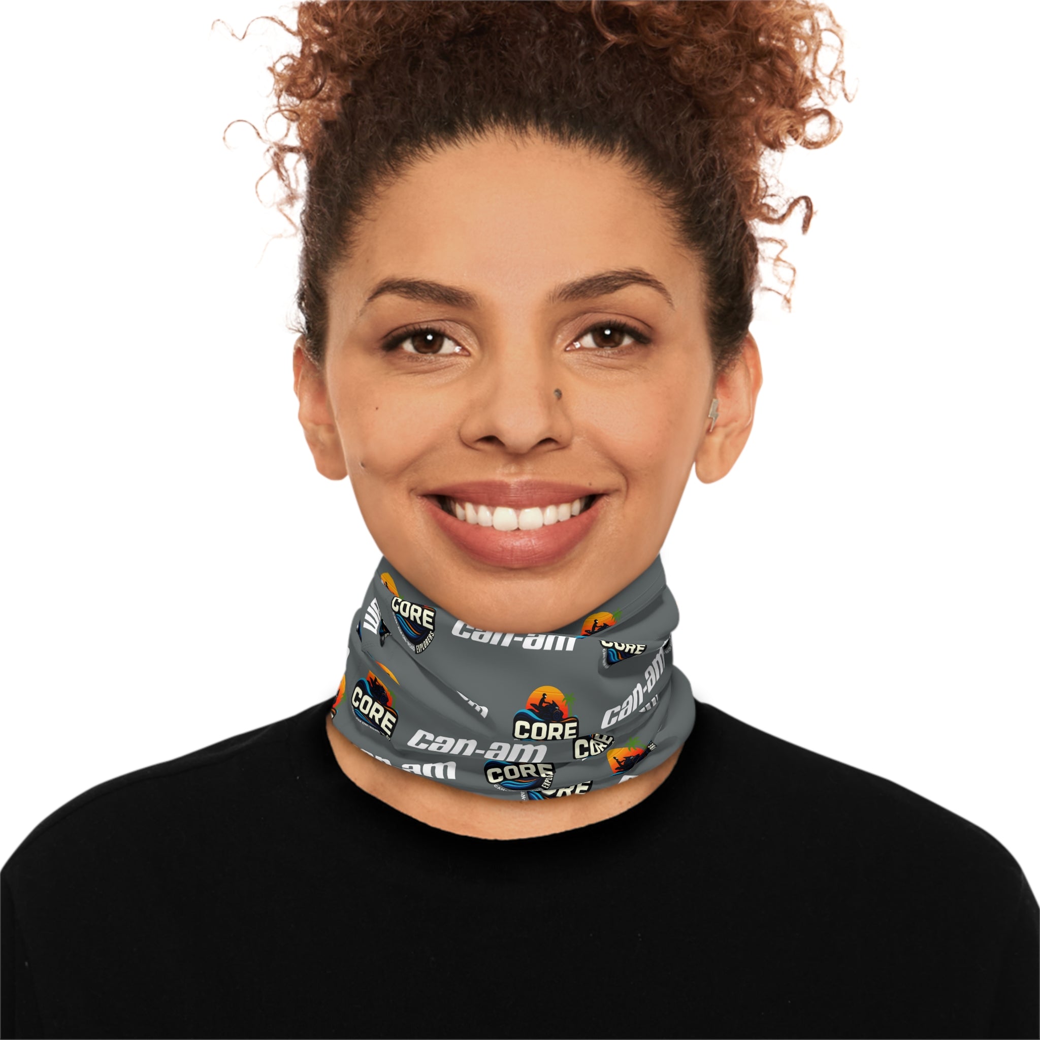 Can-Am CORE Branded Winter Neck Gaiter with Drawstring — Windproof Cold-Weather Face Mask