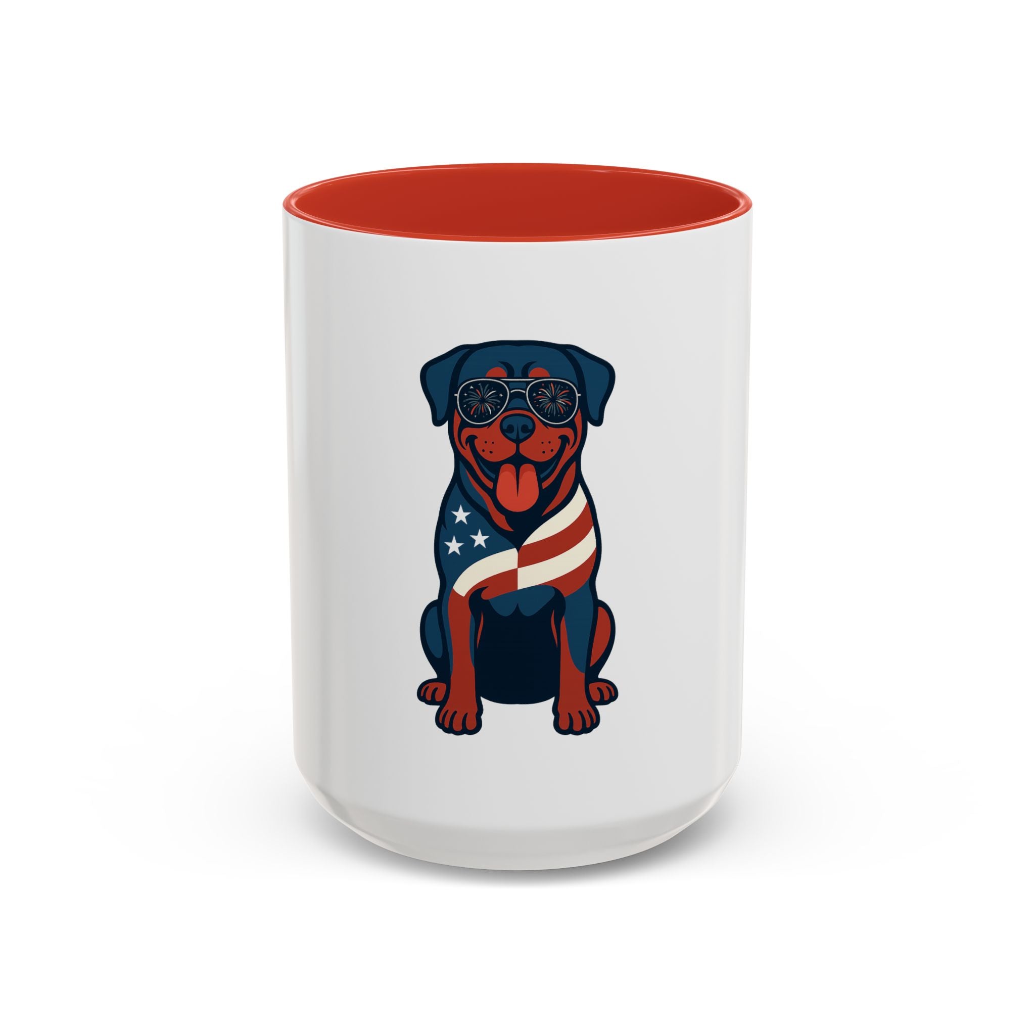 Patriotic Dog Mug, Rottweiler Coffee Cup, Cute Pet Lover Gift